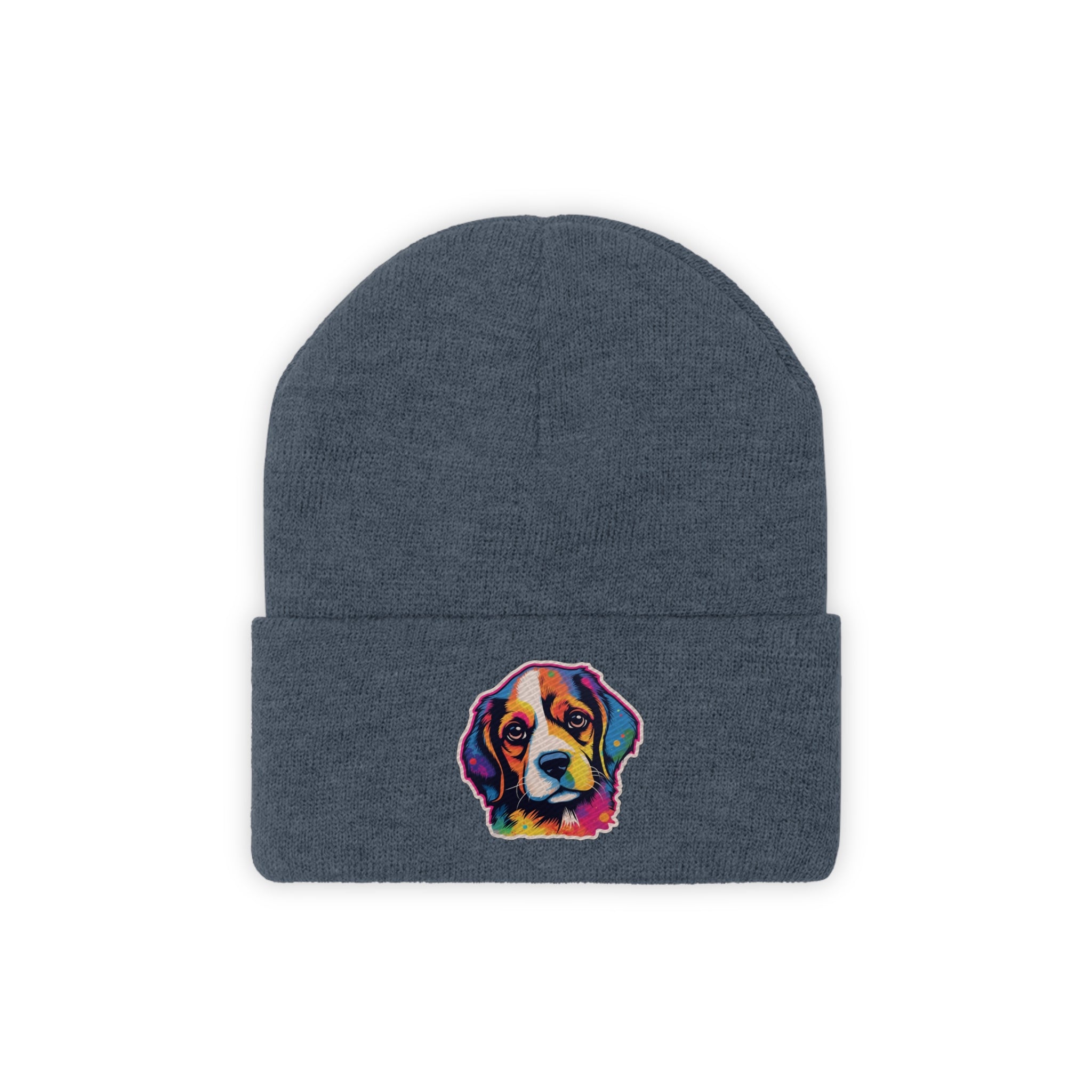 Knit Beanie - Puppy Pop Art 01