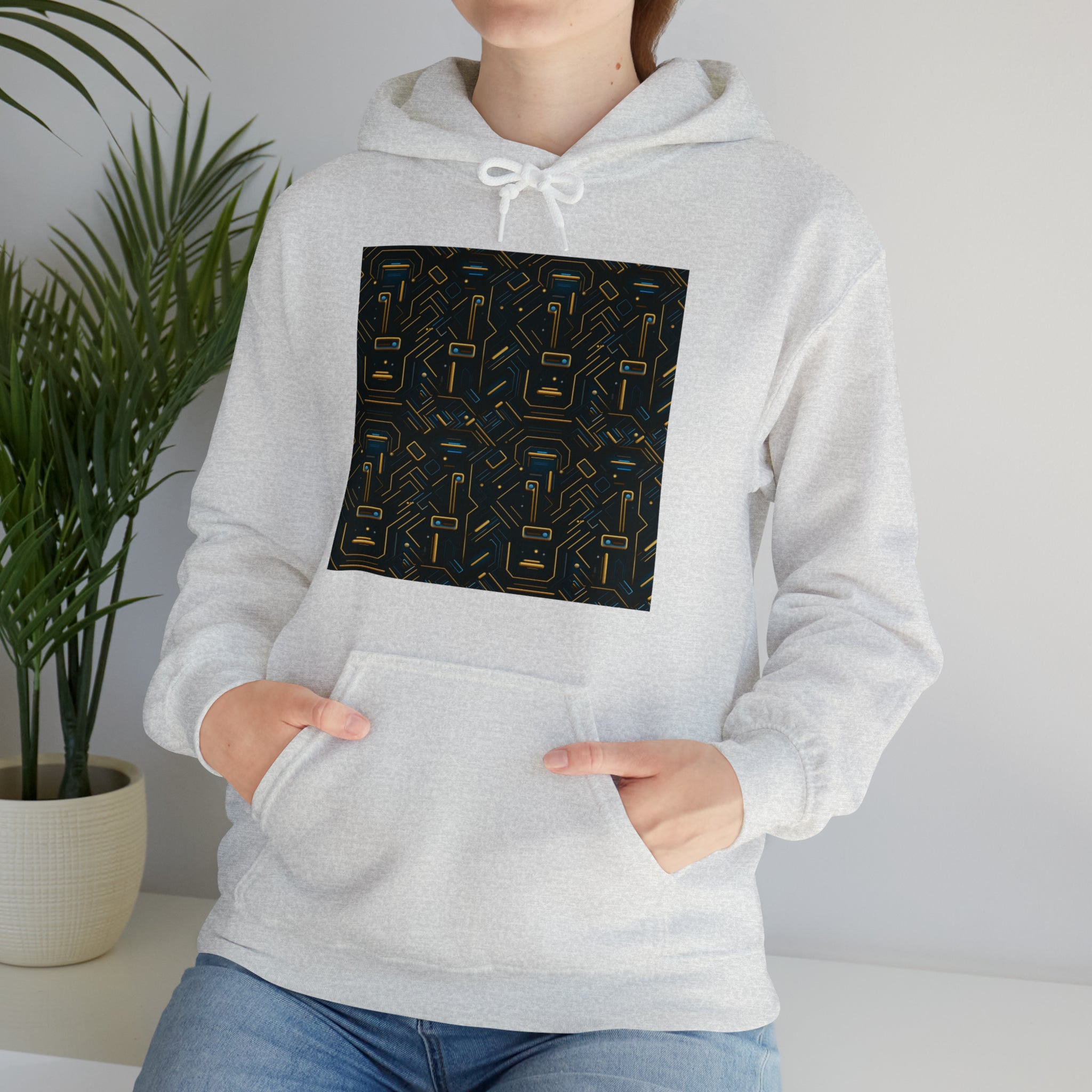 Unisex Heavy Blend™ Hooded Sweatshirt - Abstract Neon Designs 05