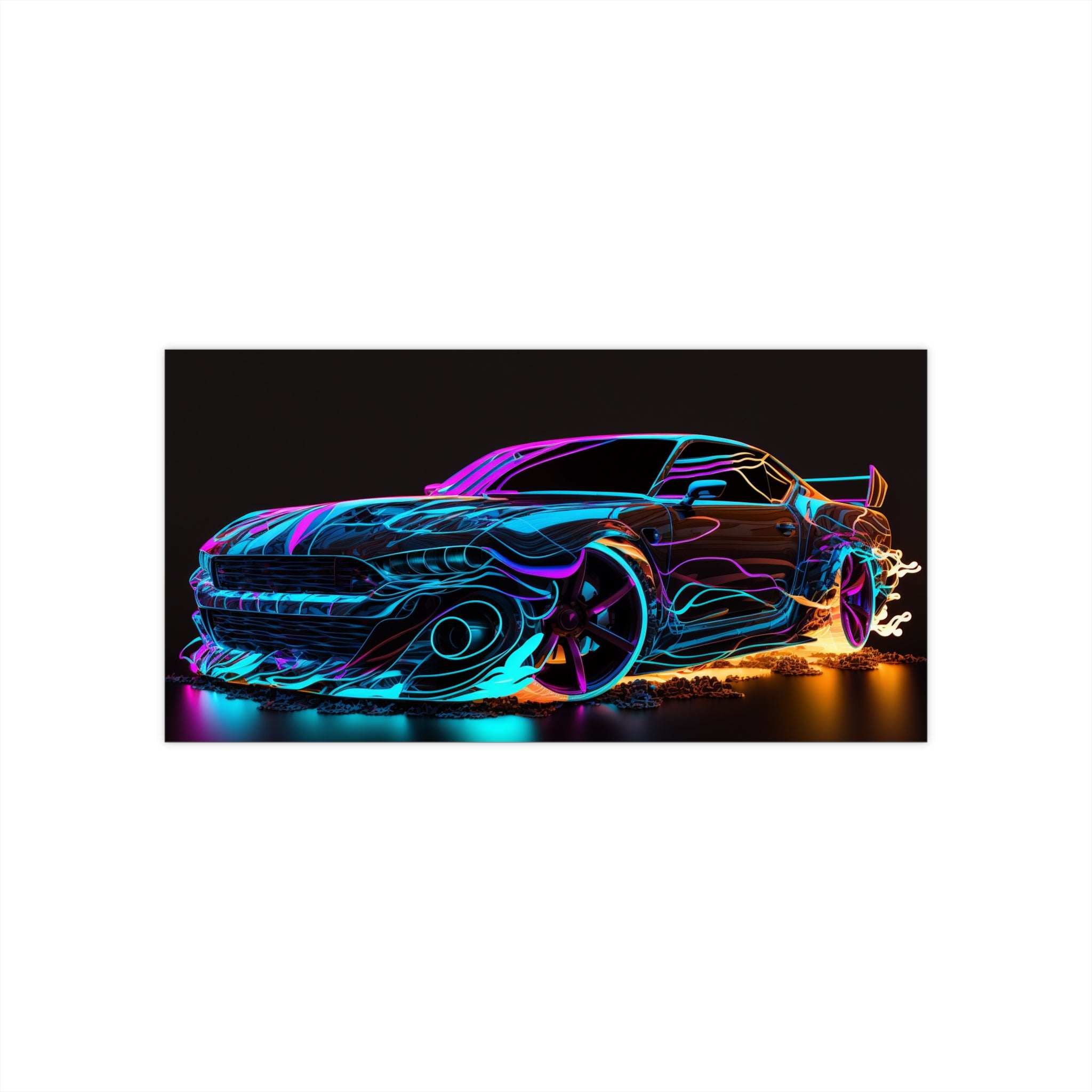 Bumper Stickers - Neon Car Design 04