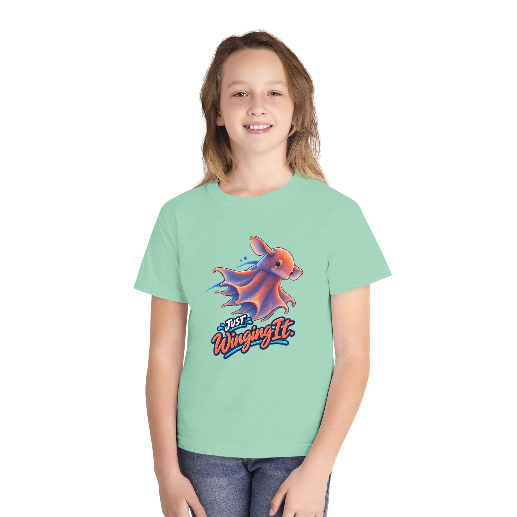Youth Midweight Cotton Tee - Dumbo Octopus