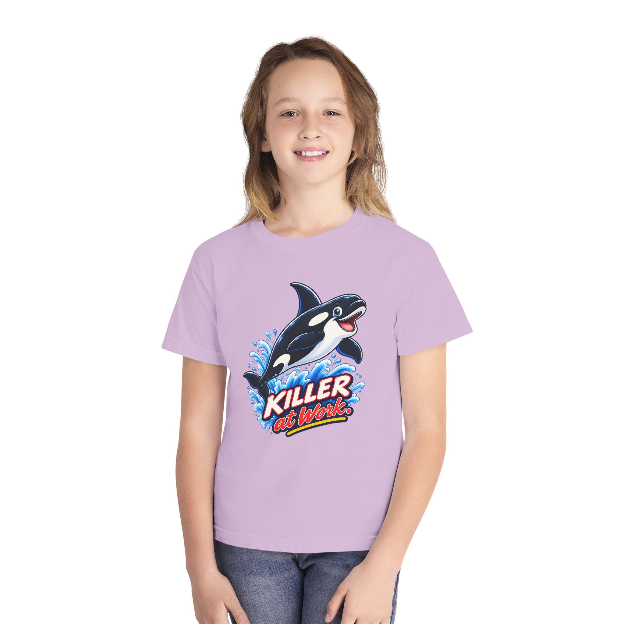 Youth Midweight Cotton Tee - Orca at Work