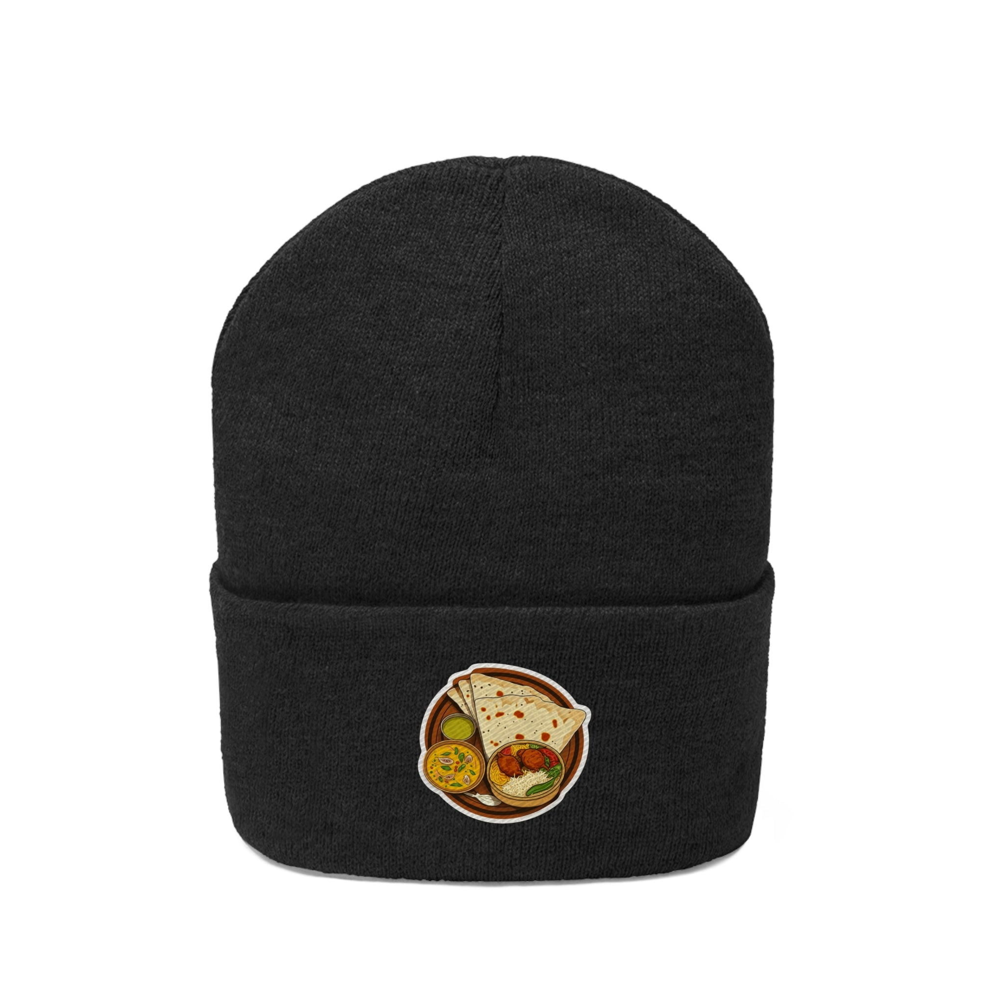 Knit Beanie - Naan & Curry Pop Art