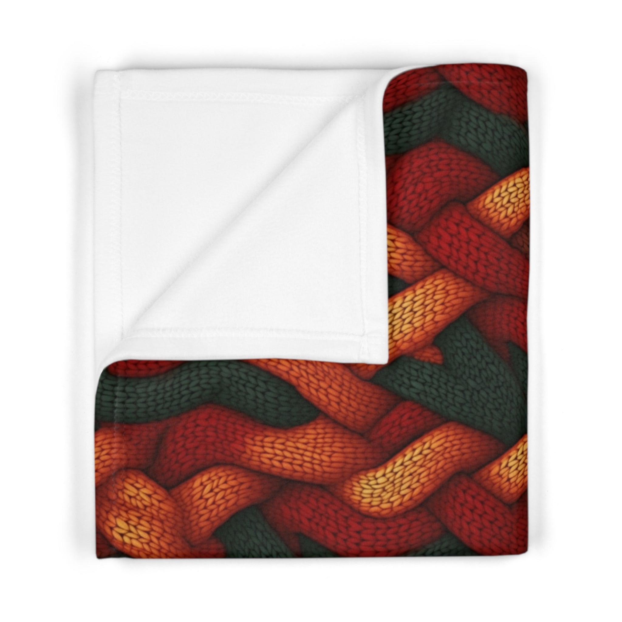 Soft Fleece Baby Blanket (AOP) - Seamless Knit Art 07