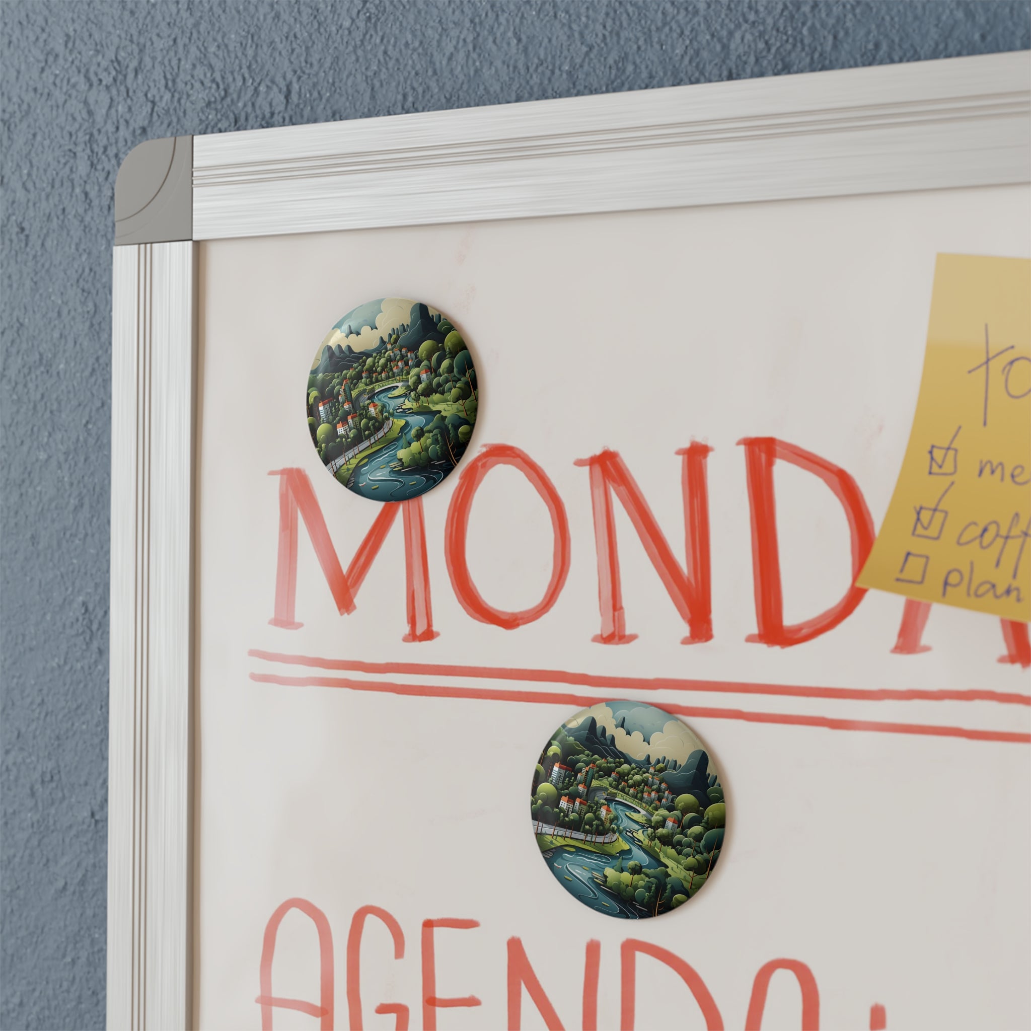 Button Magnet, Round (1 & 10 pcs) - Isometric City Designs 14