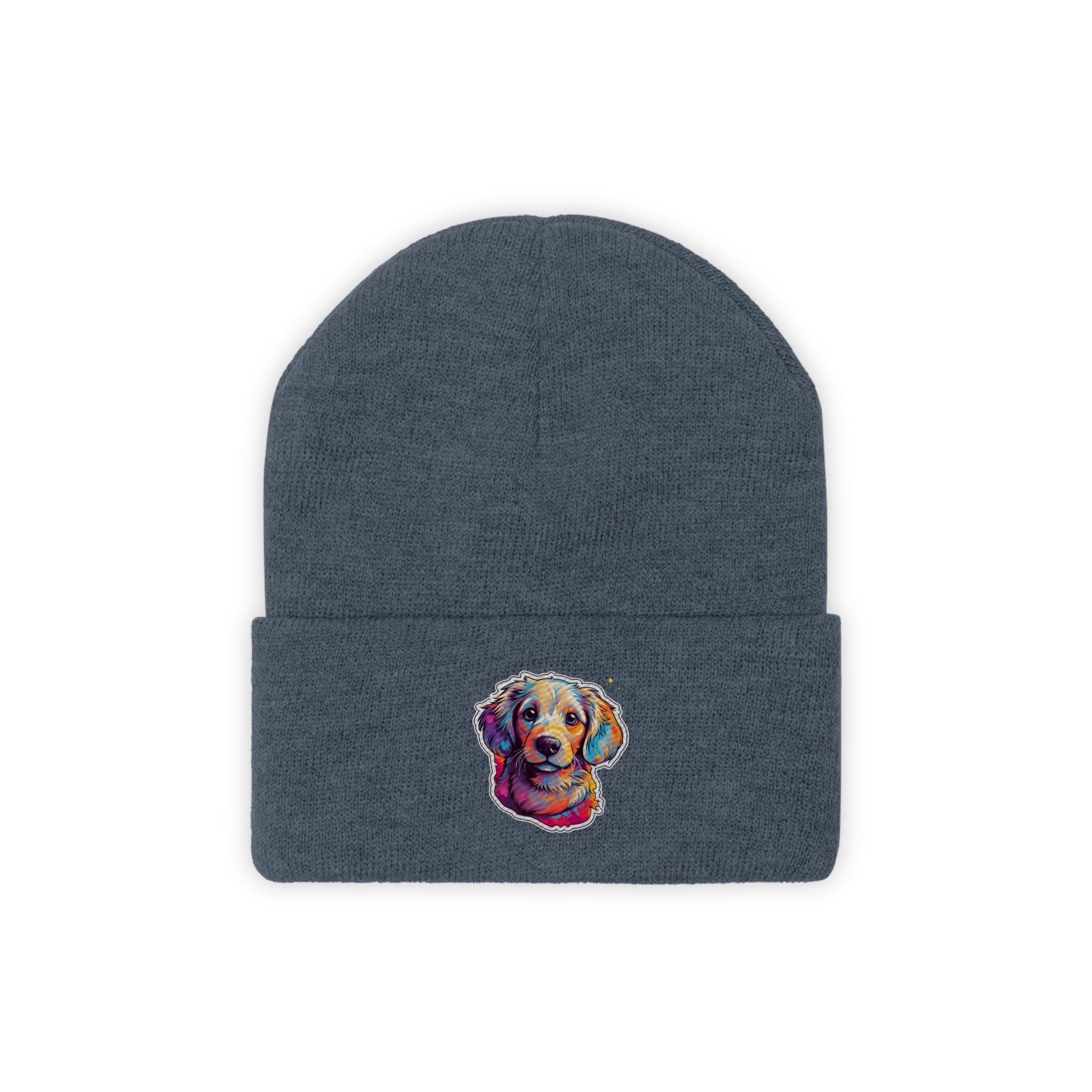 Knit Beanie - Puppy Pop Art 08