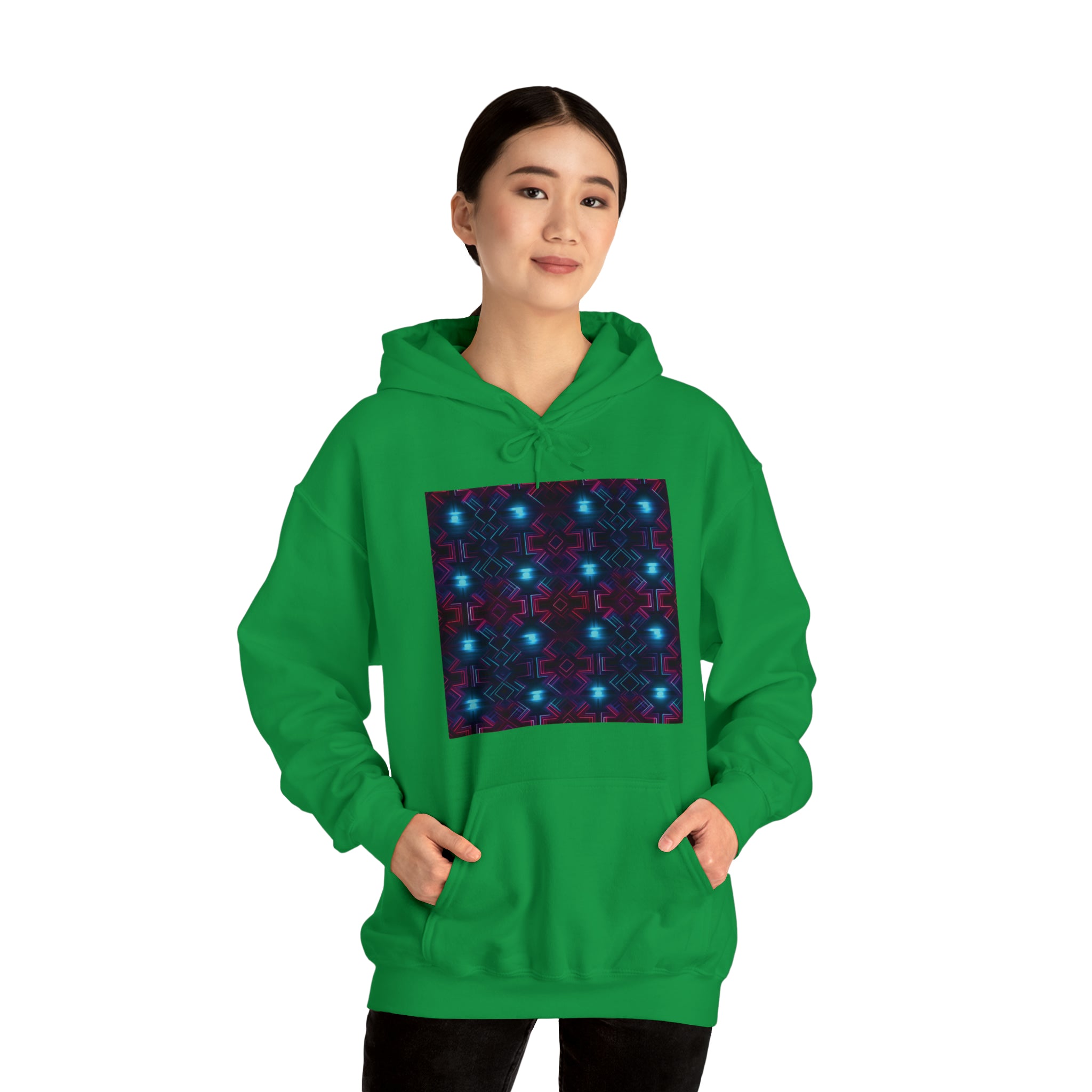 Unisex Heavy Blend™ Hooded Sweatshirt - Abstract Neon Designs 01