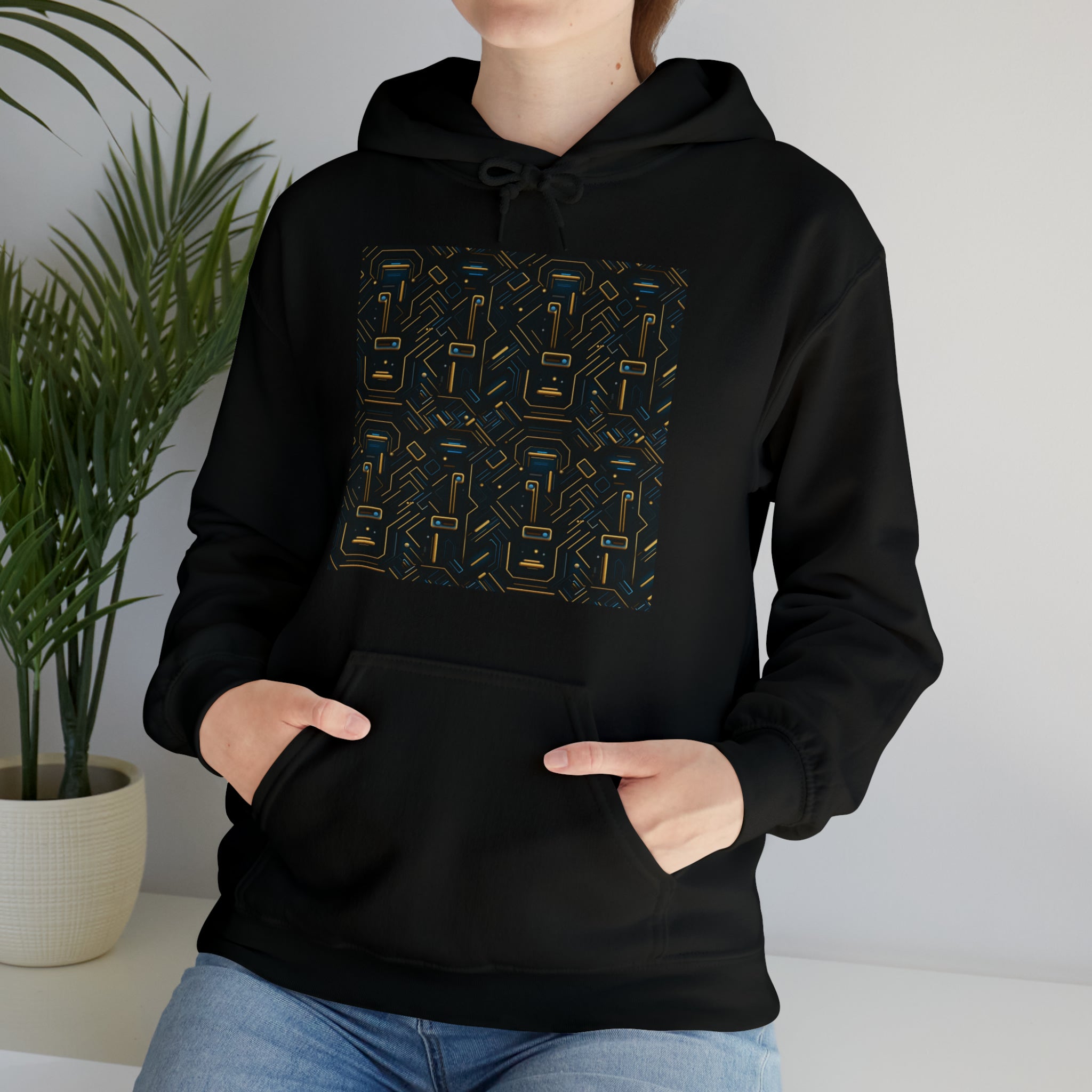 Unisex Heavy Blend™ Hooded Sweatshirt - Abstract Neon Designs 05