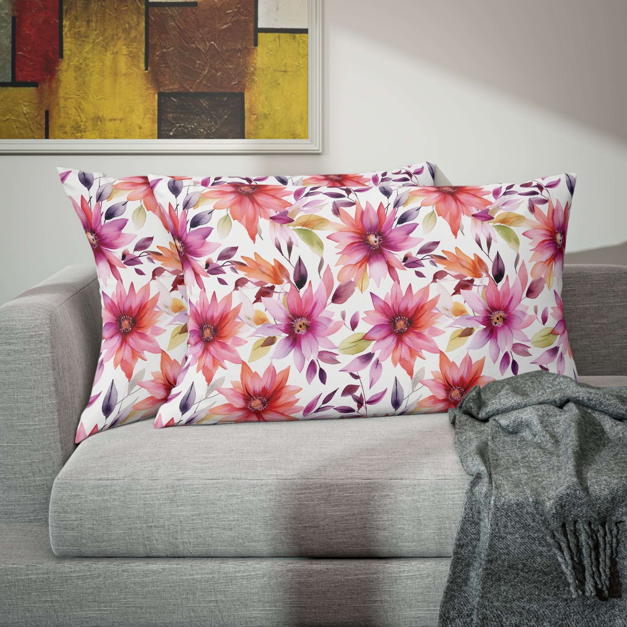 Pillow Sham (AOP) - Seamless Watercolor Designs 01
