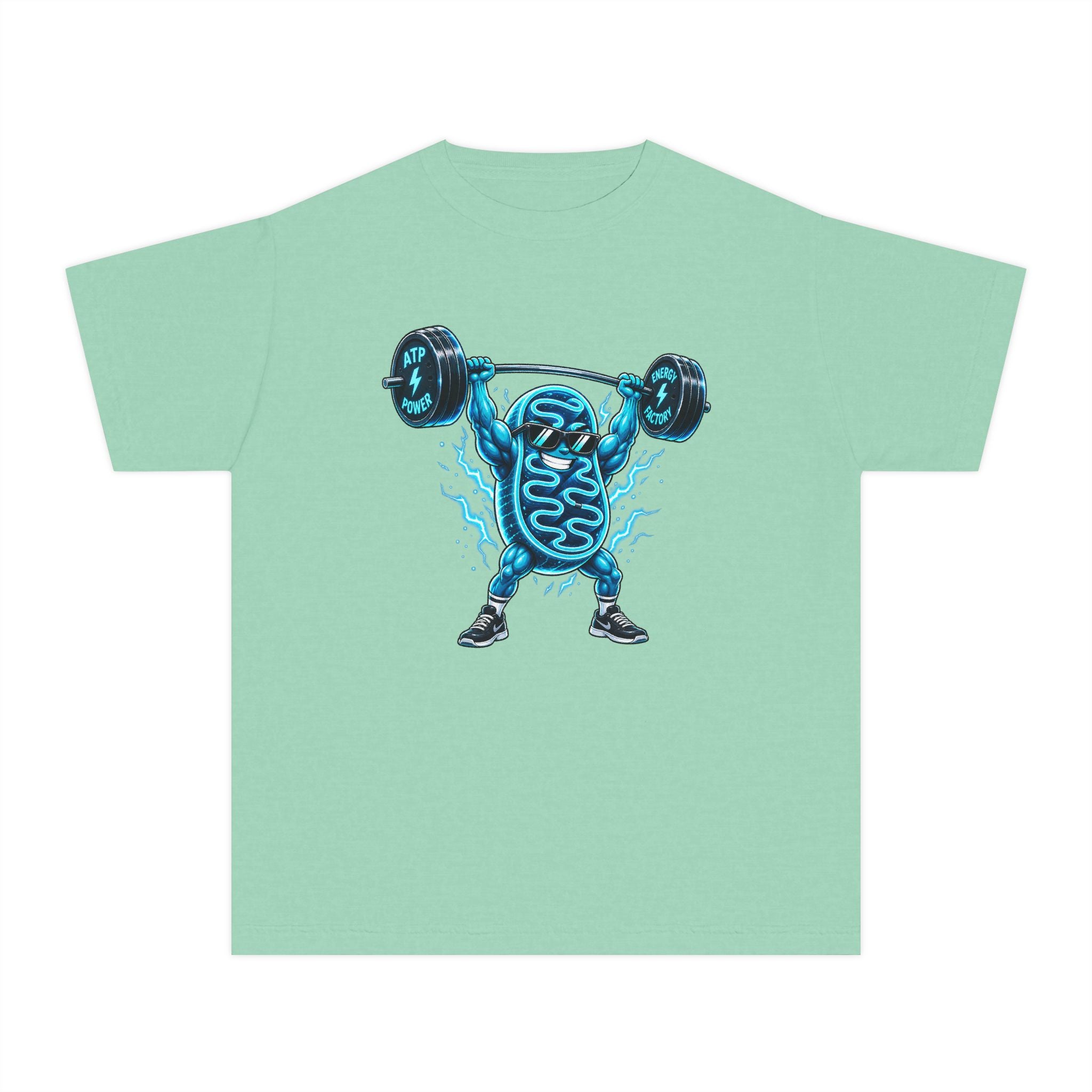 Youth Midweight Cotton Tee - Mitochondria Powerhouse