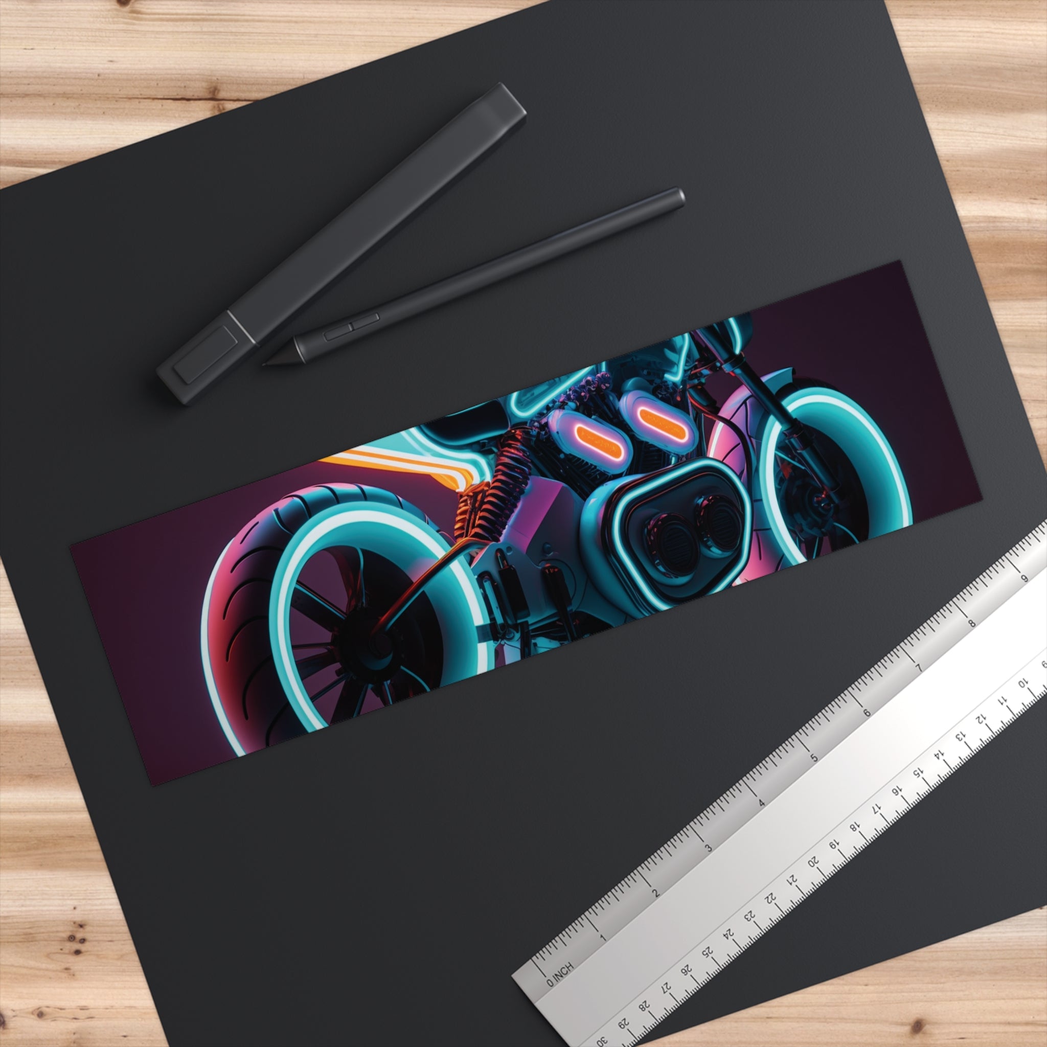 Bumper Stickers - Neon Motorcycle Design 09