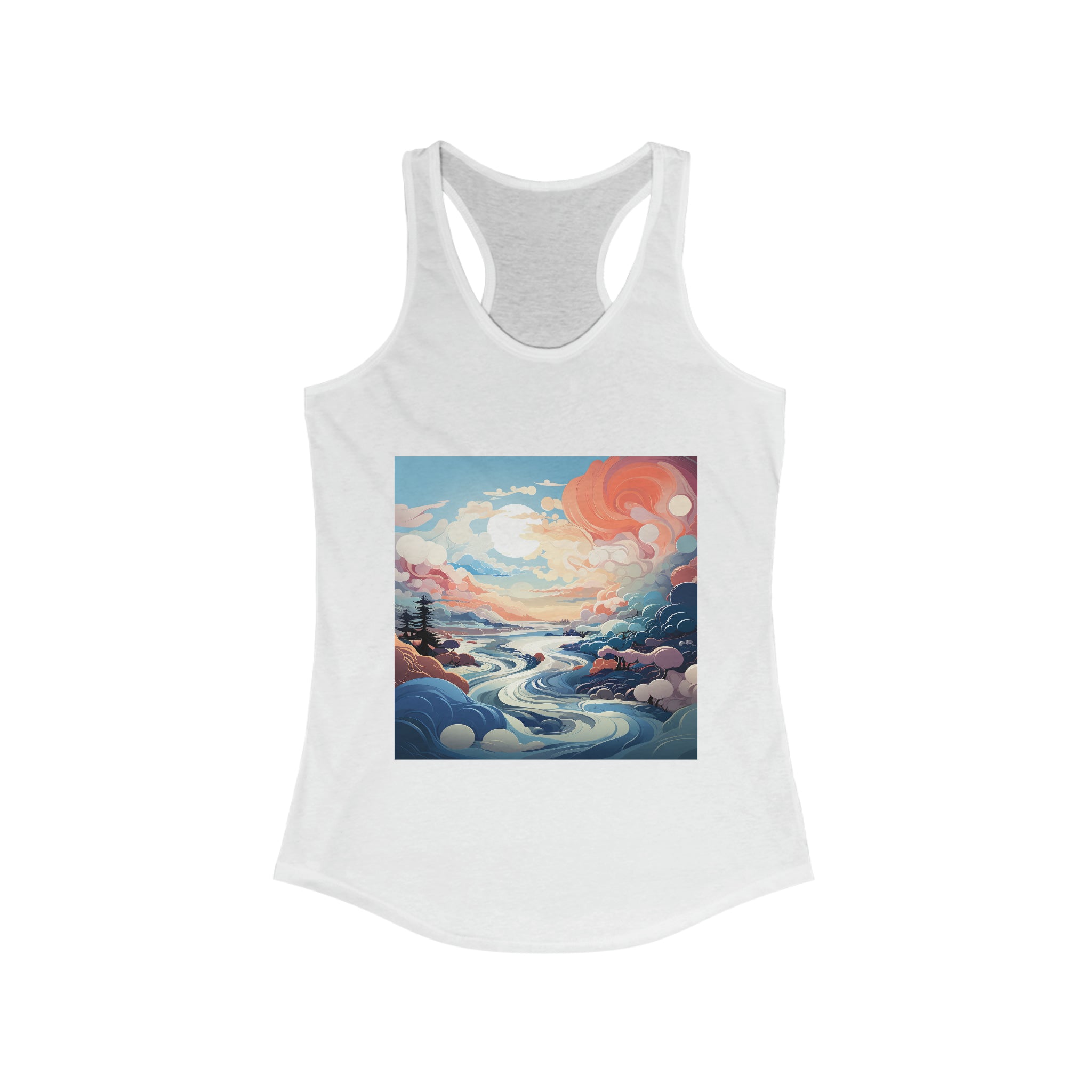 Women's Ideal Racerback Tank - Vector Art Design 34