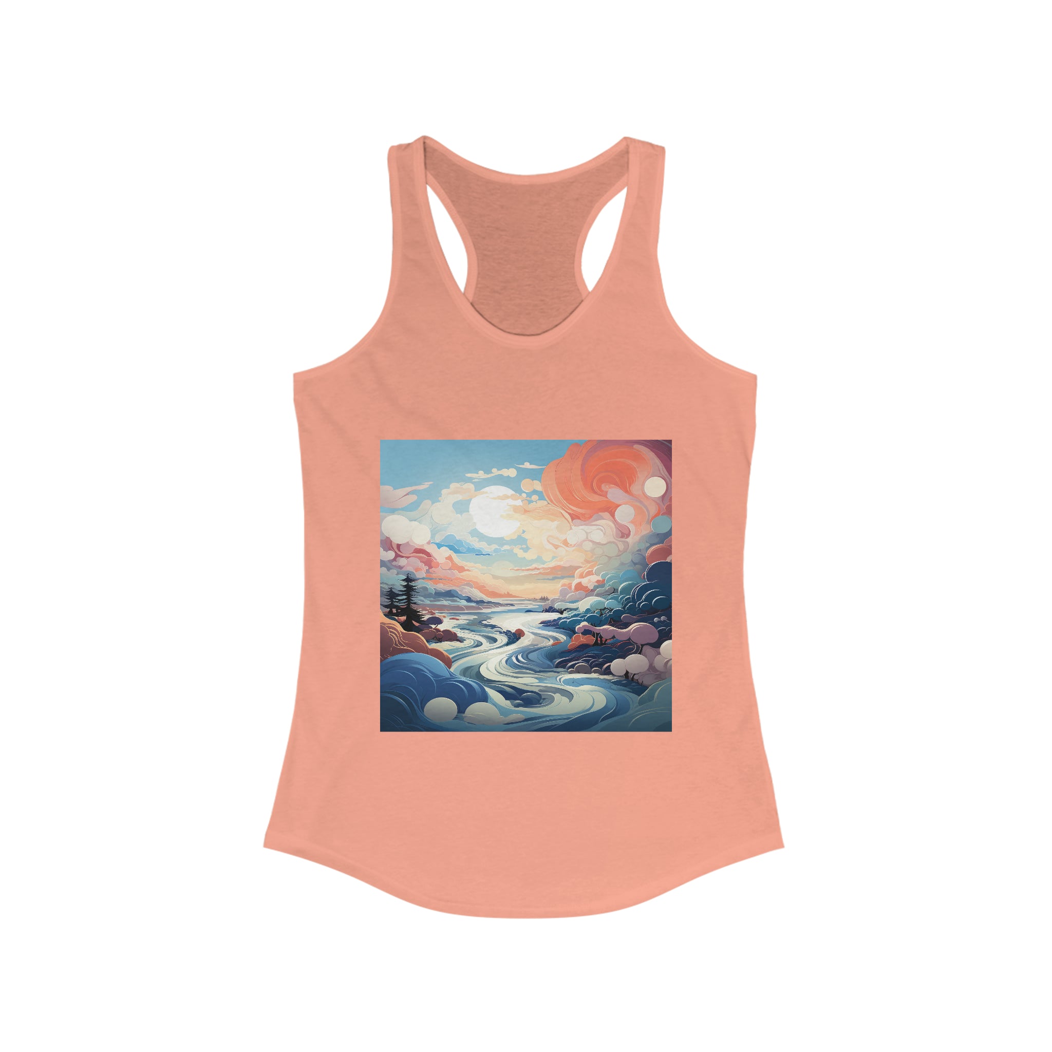 Women's Ideal Racerback Tank - Vector Art Design 34