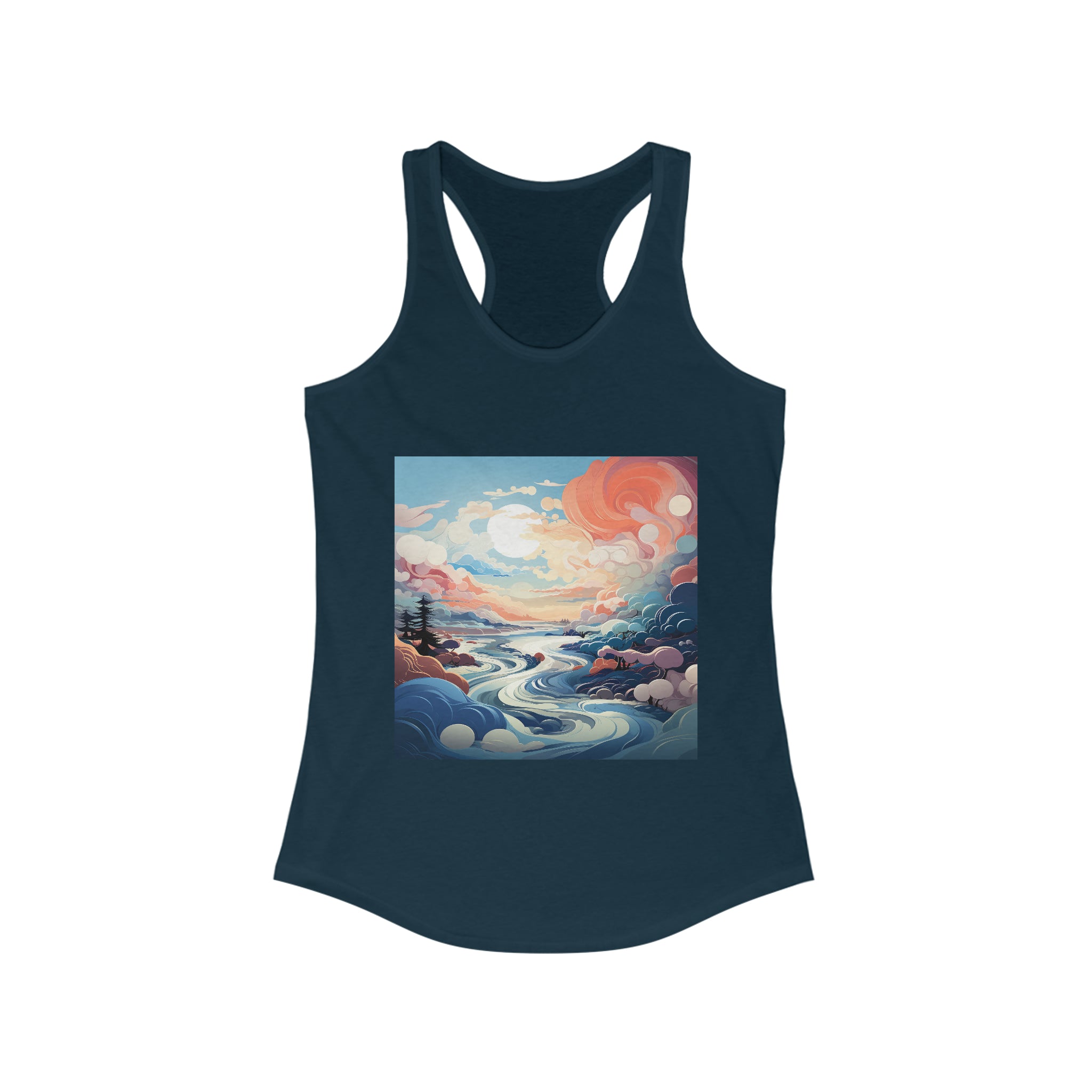 Women's Ideal Racerback Tank - Vector Art Design 34