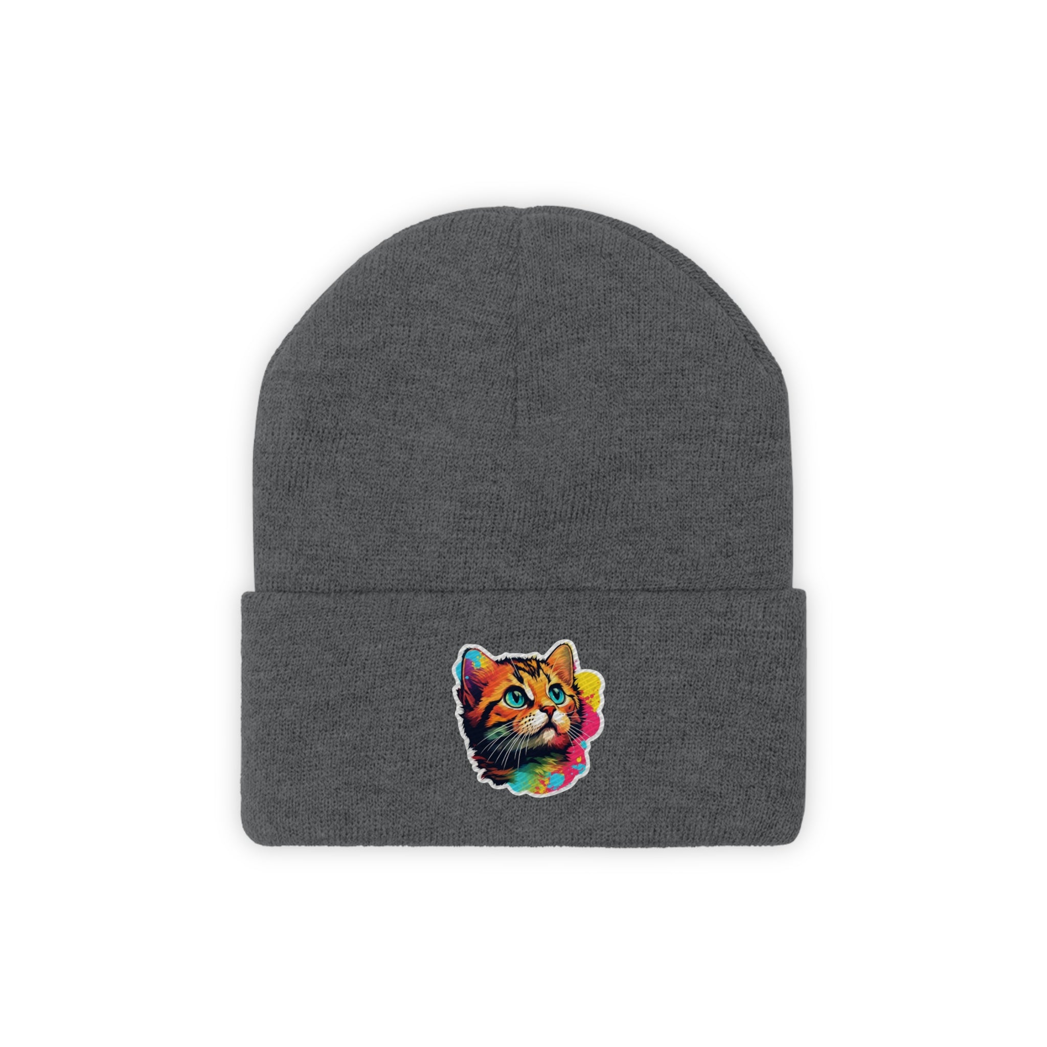 Knit Beanie - Kitten Pop Art 05