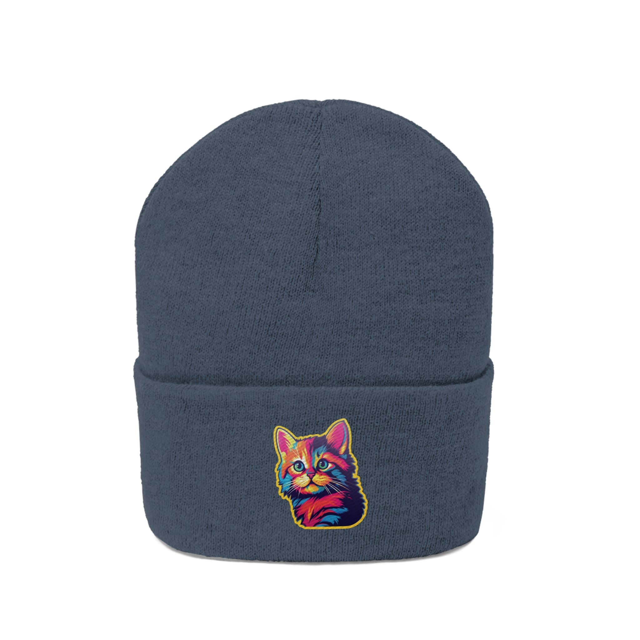 Knit Beanie - Kitten Pop Art 04