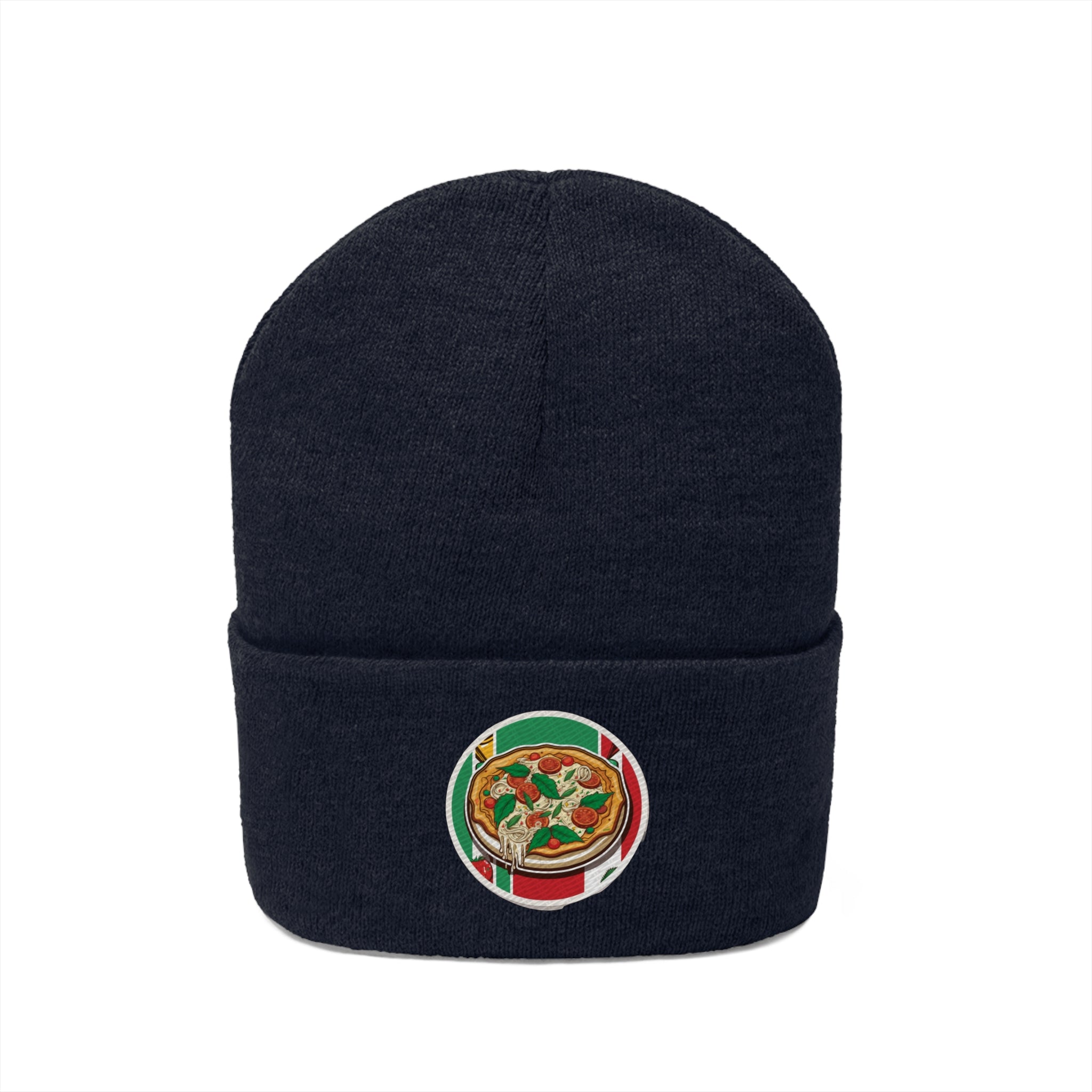 Knit Beanie - Pizza Pop Art 01