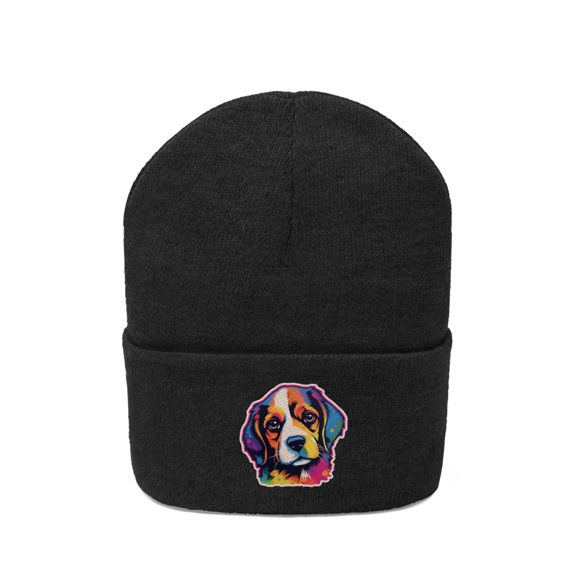 Knit Beanie - Puppy Pop Art 01