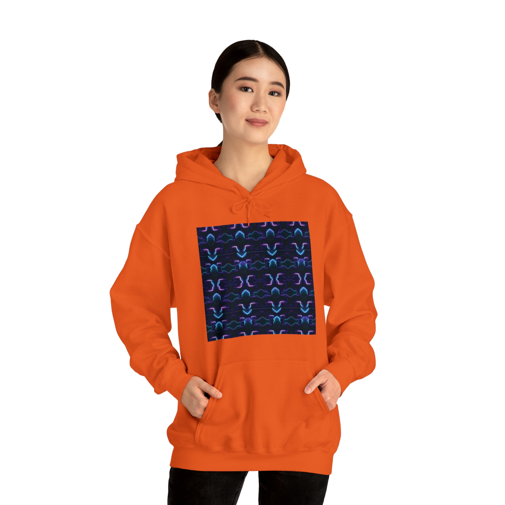 Unisex Heavy Blend™ Hooded Sweatshirt - Abstract Neon Designs 06