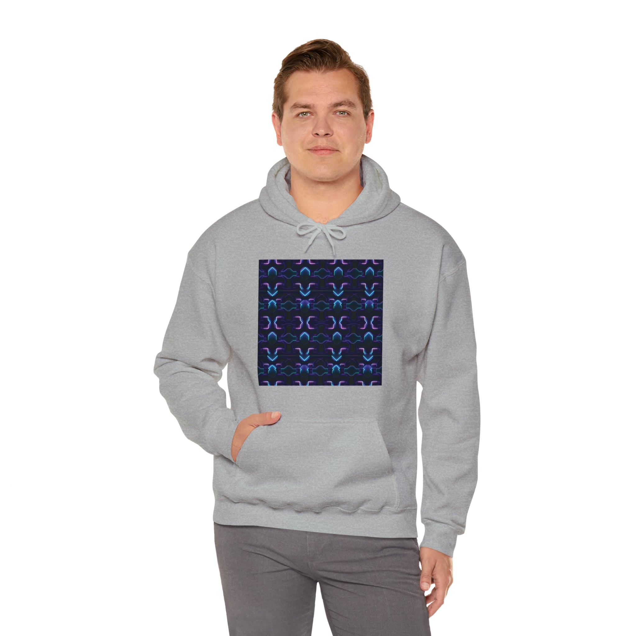 Unisex Heavy Blend™ Hooded Sweatshirt - Abstract Neon Designs 06