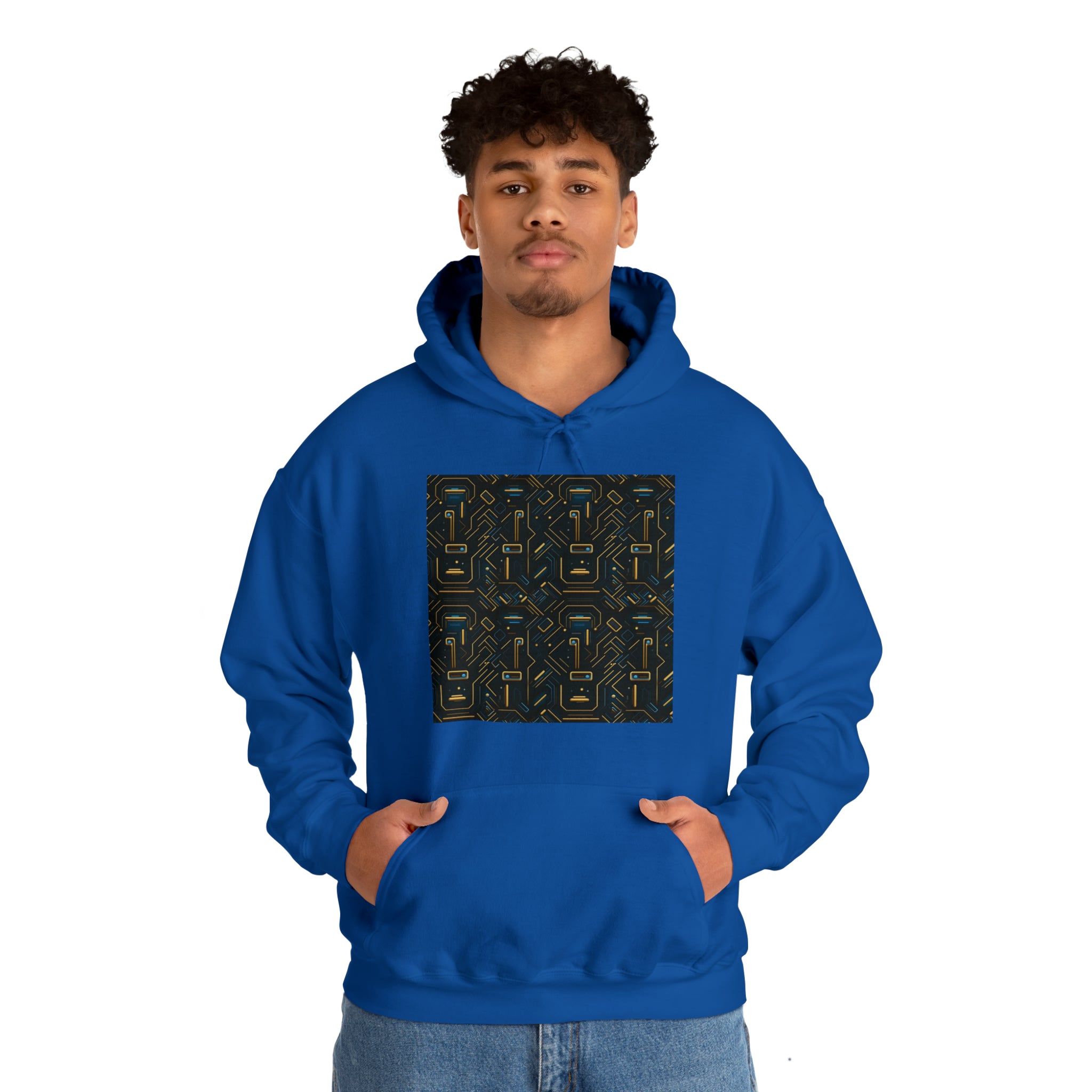 Unisex Heavy Blend™ Hooded Sweatshirt - Abstract Neon Designs 05