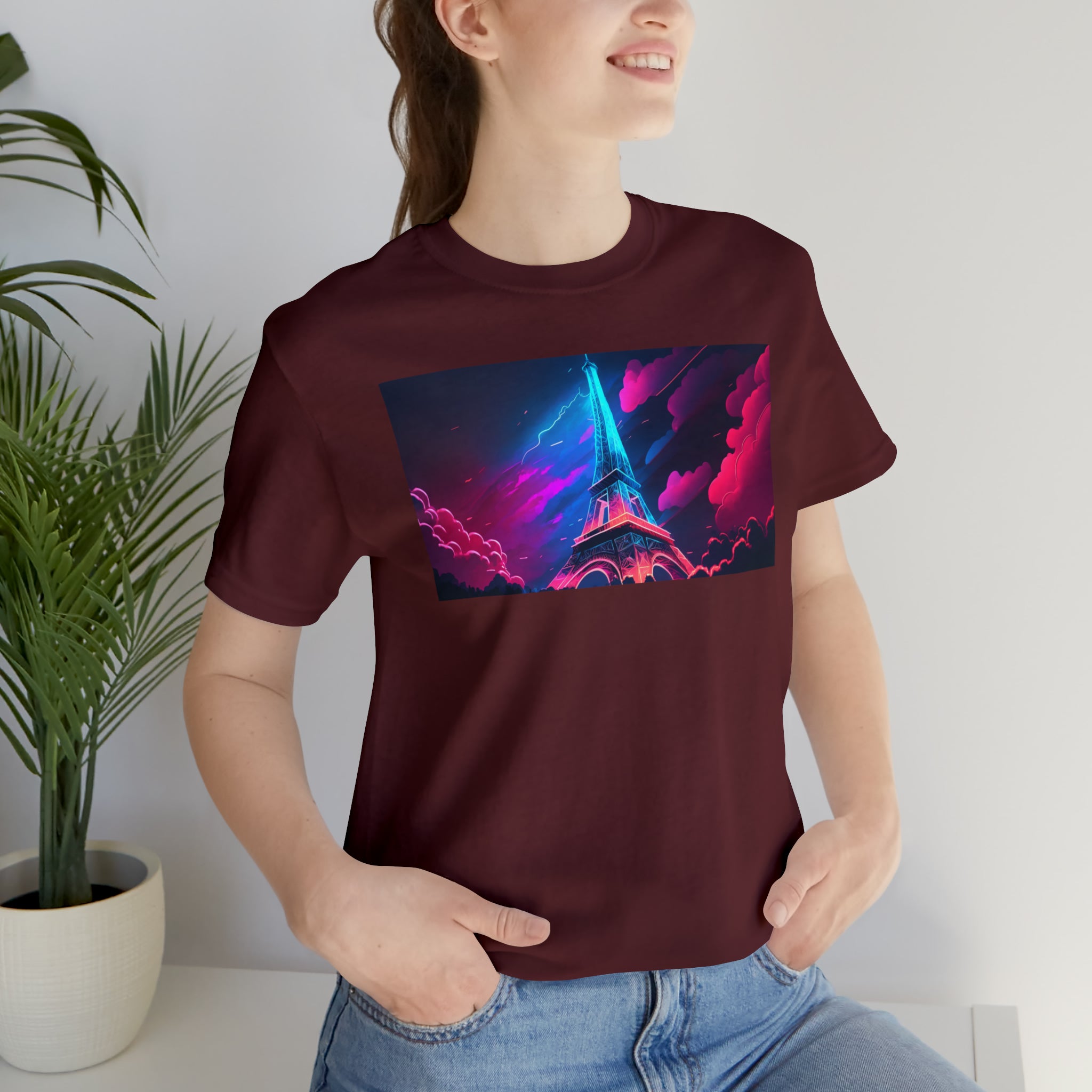 Unisex Jersey Short Sleeve Tee - Eiffel Tower, France