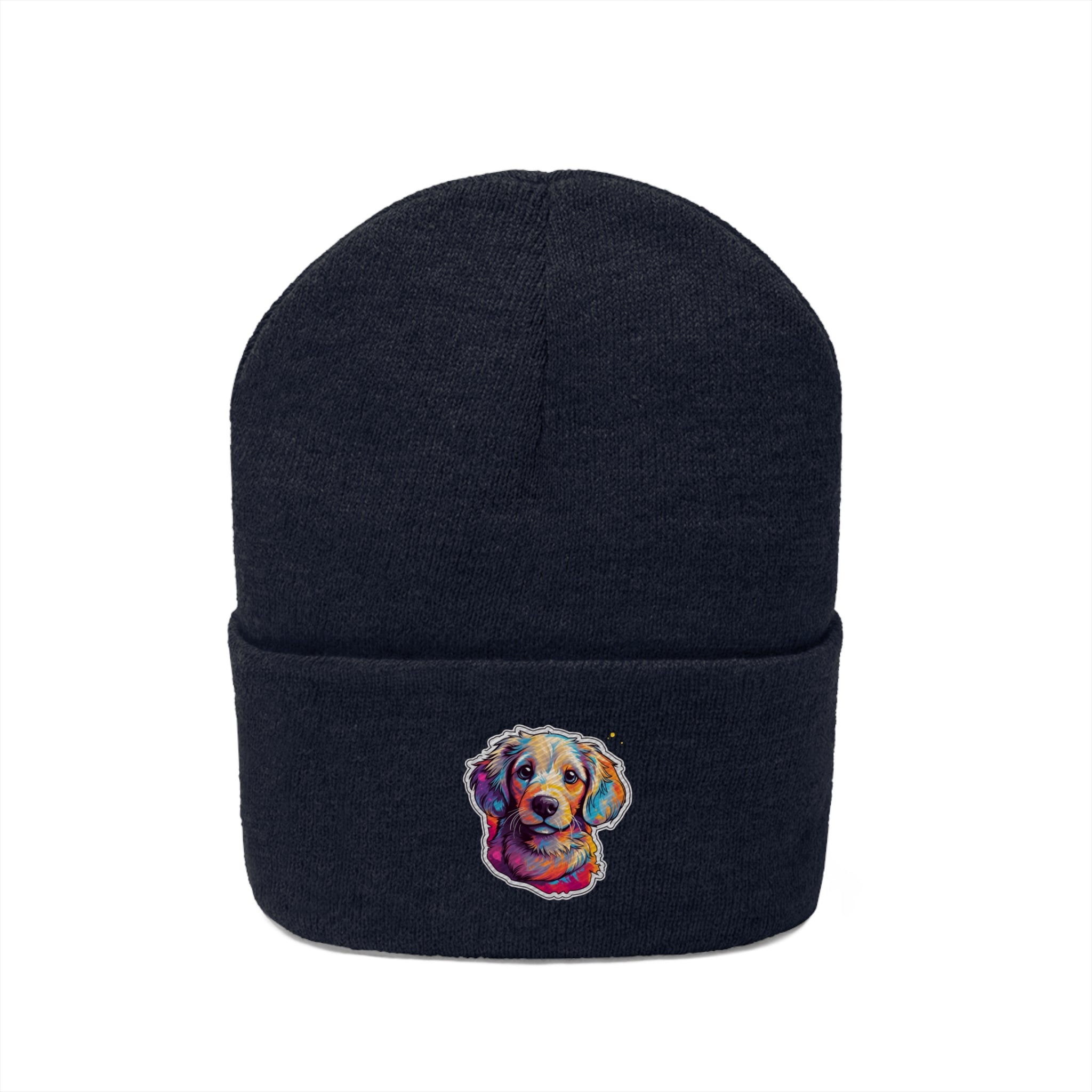 Knit Beanie - Puppy Pop Art 08
