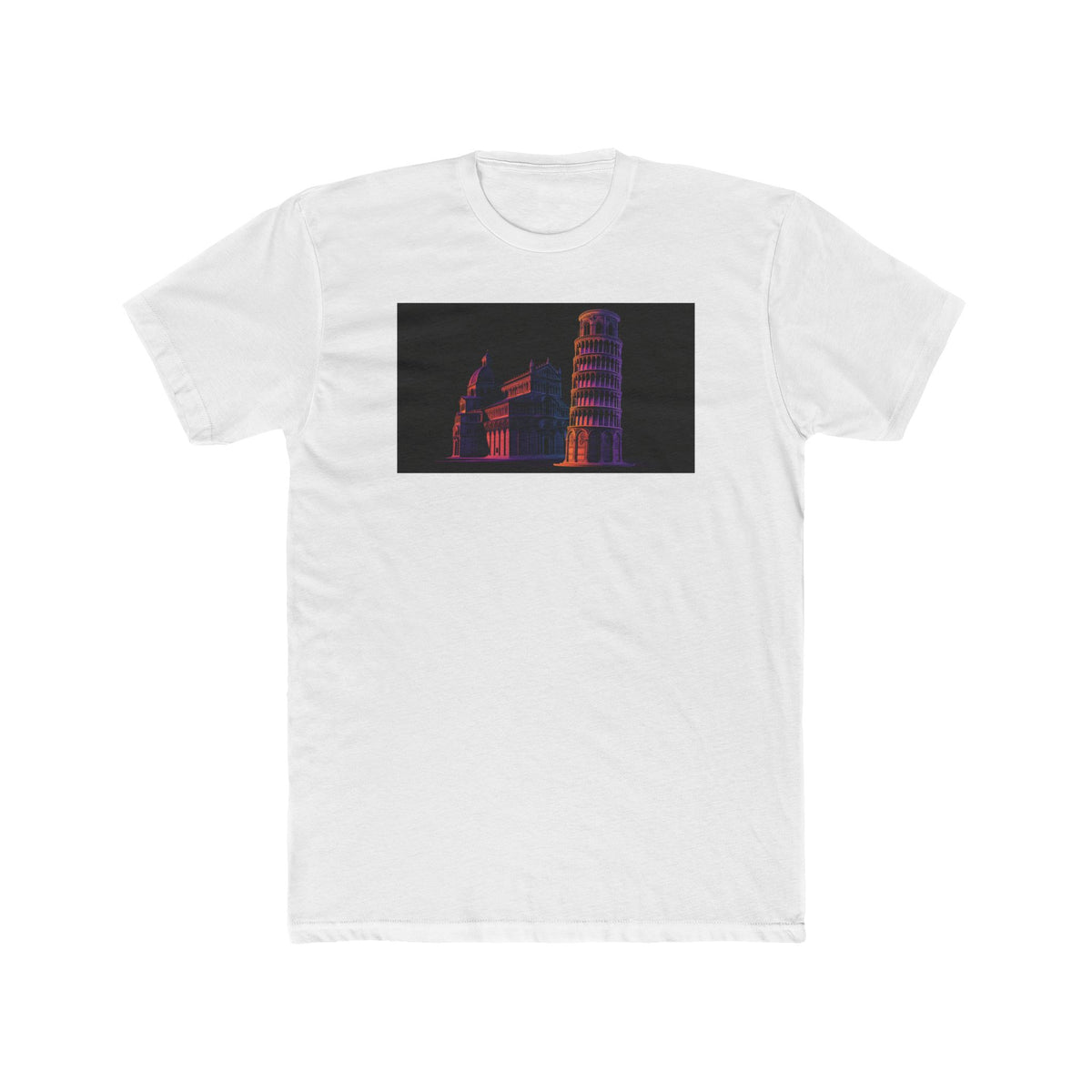 Men's Cotton Crew Tee - Elsewhere collection - Leaning Tower of Pisa