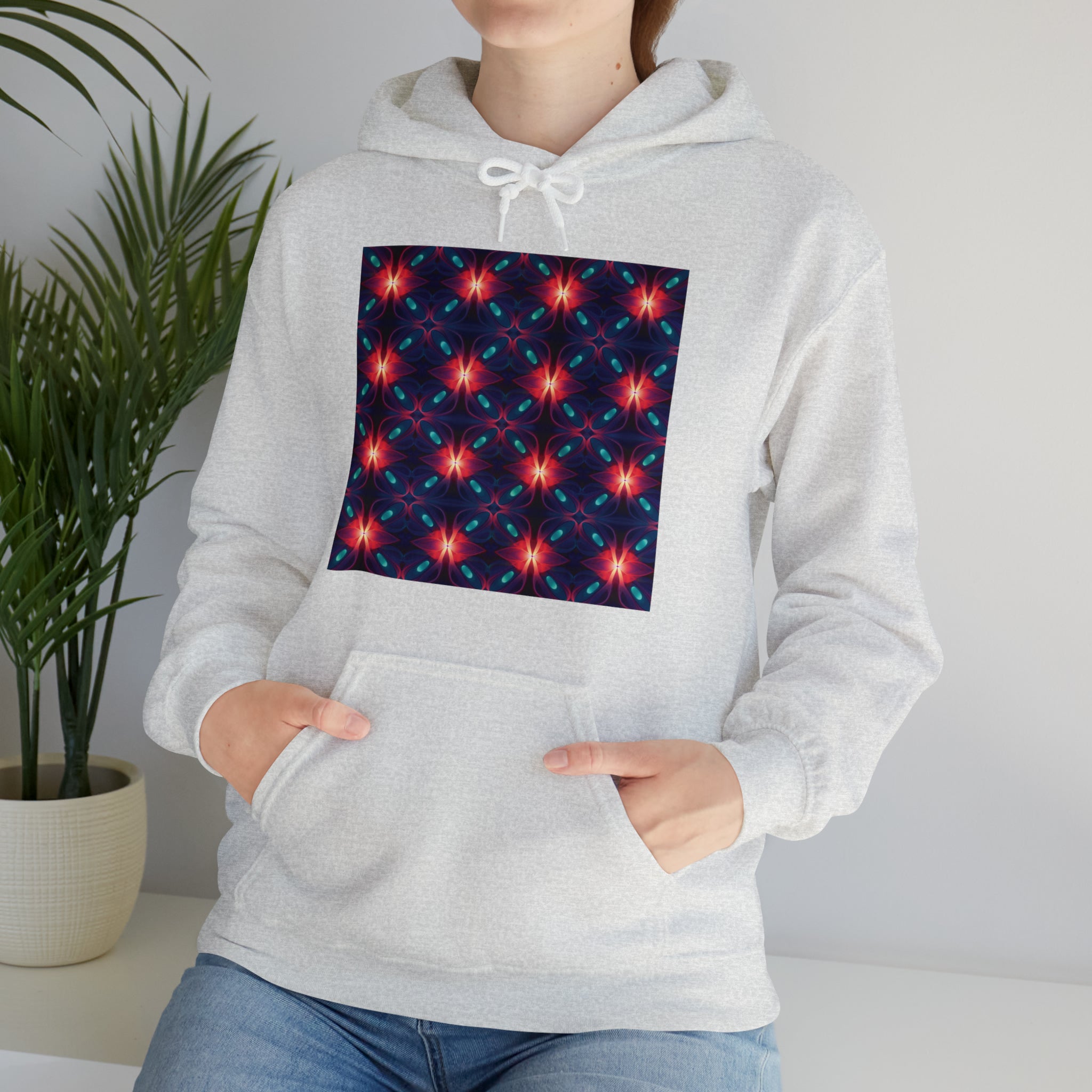 Unisex Heavy Blend™ Hooded Sweatshirt - Abstract Neon Designs 04