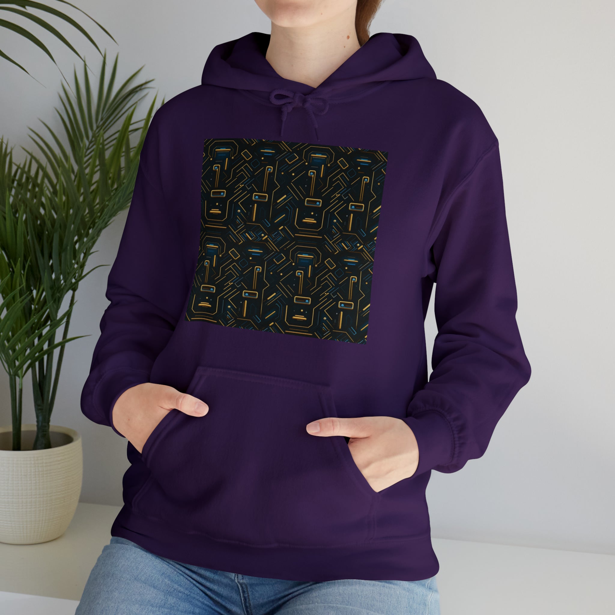 Unisex Heavy Blend™ Hooded Sweatshirt - Abstract Neon Designs 05