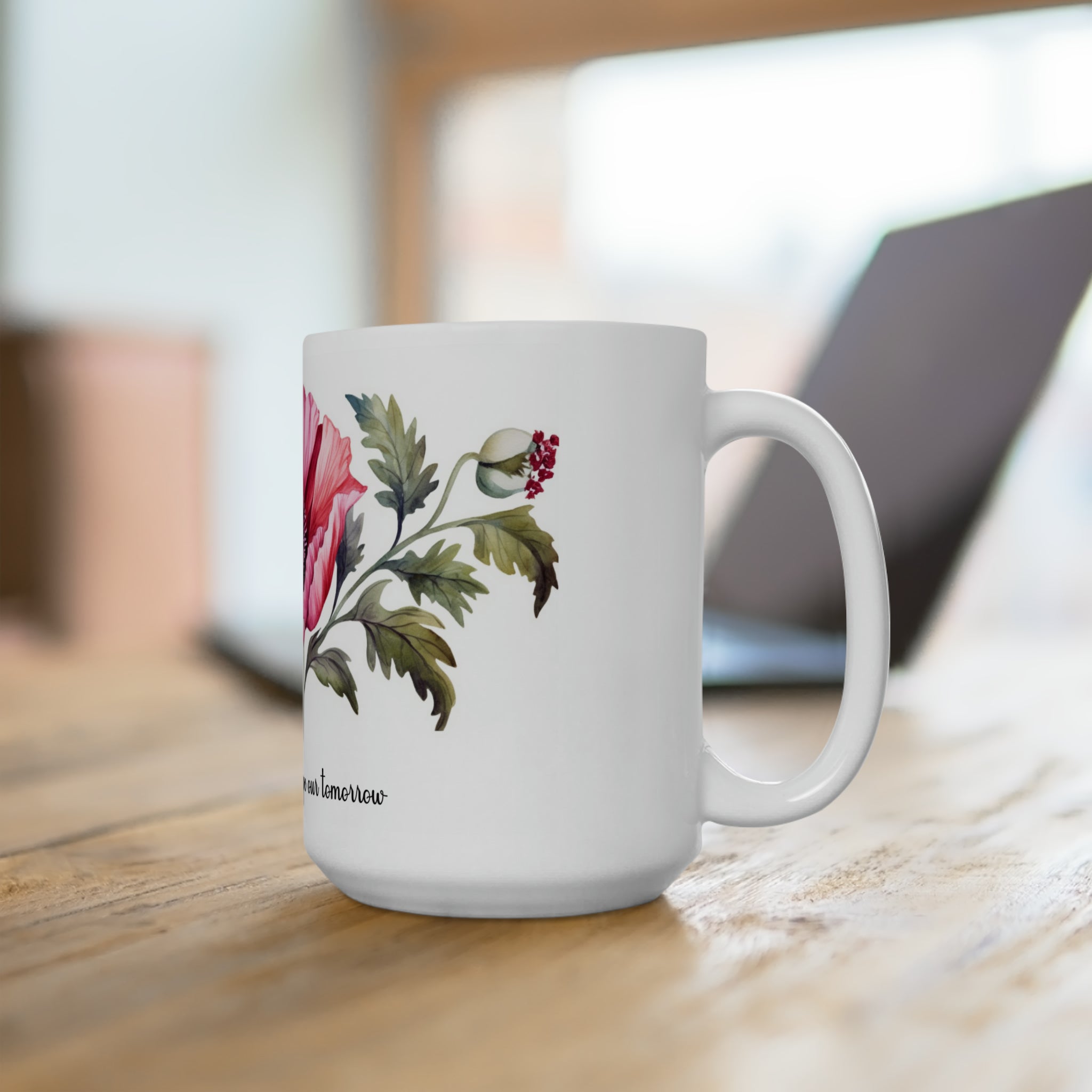 Ceramic Mug 15oz - Red Poppy