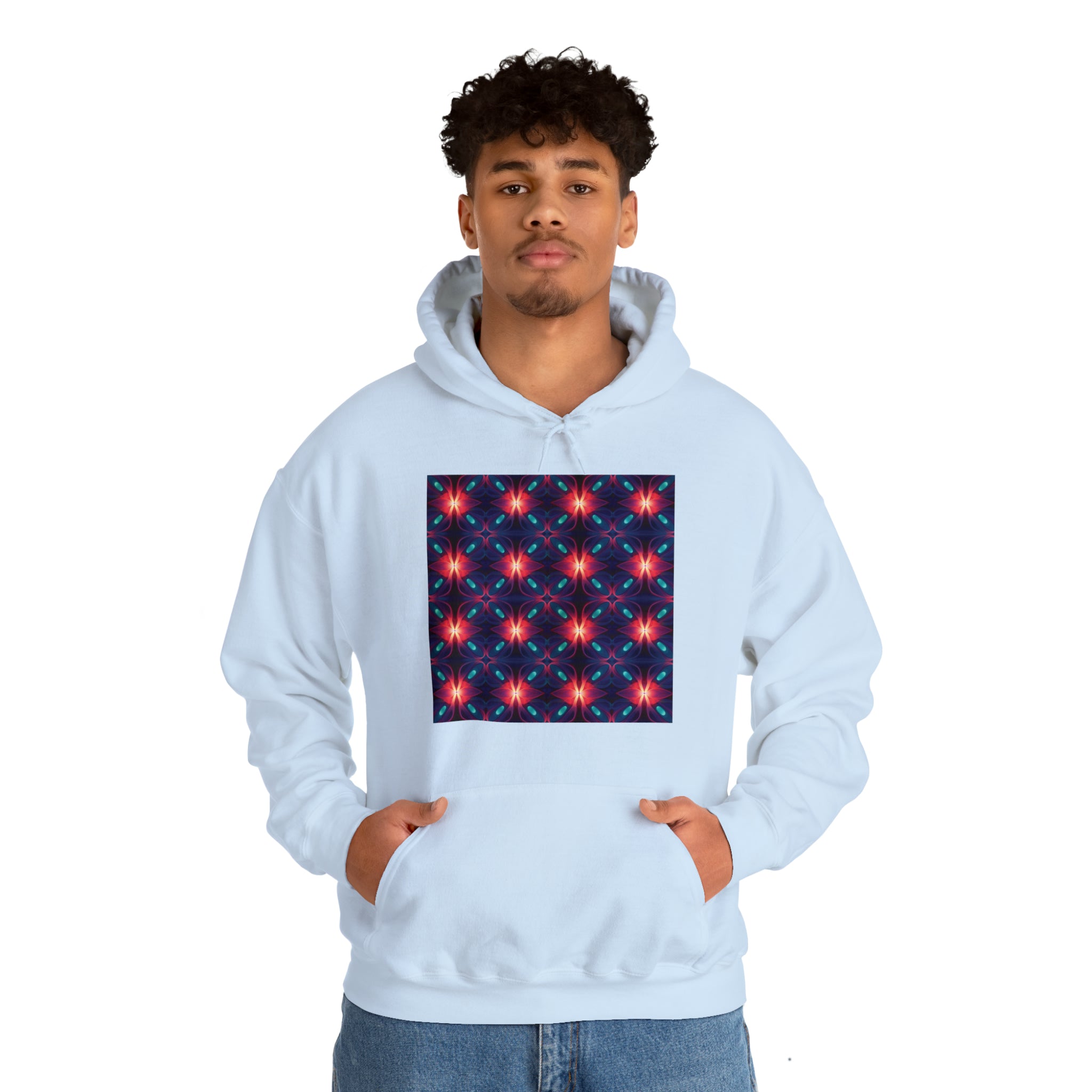 Unisex Heavy Blend™ Hooded Sweatshirt - Abstract Neon Designs 04