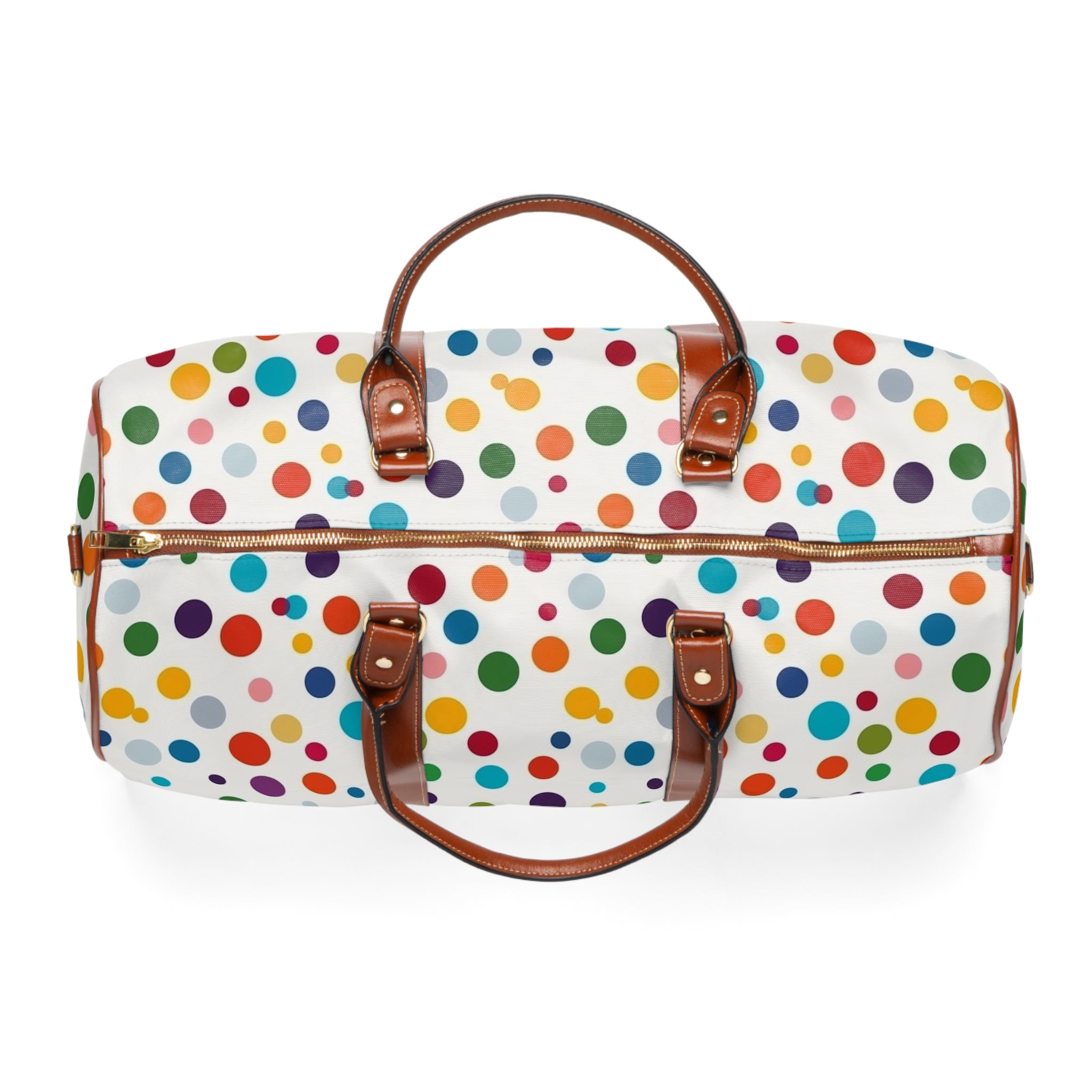 Waterproof Travel Bag (AOP) - Polka Dots Design 02
