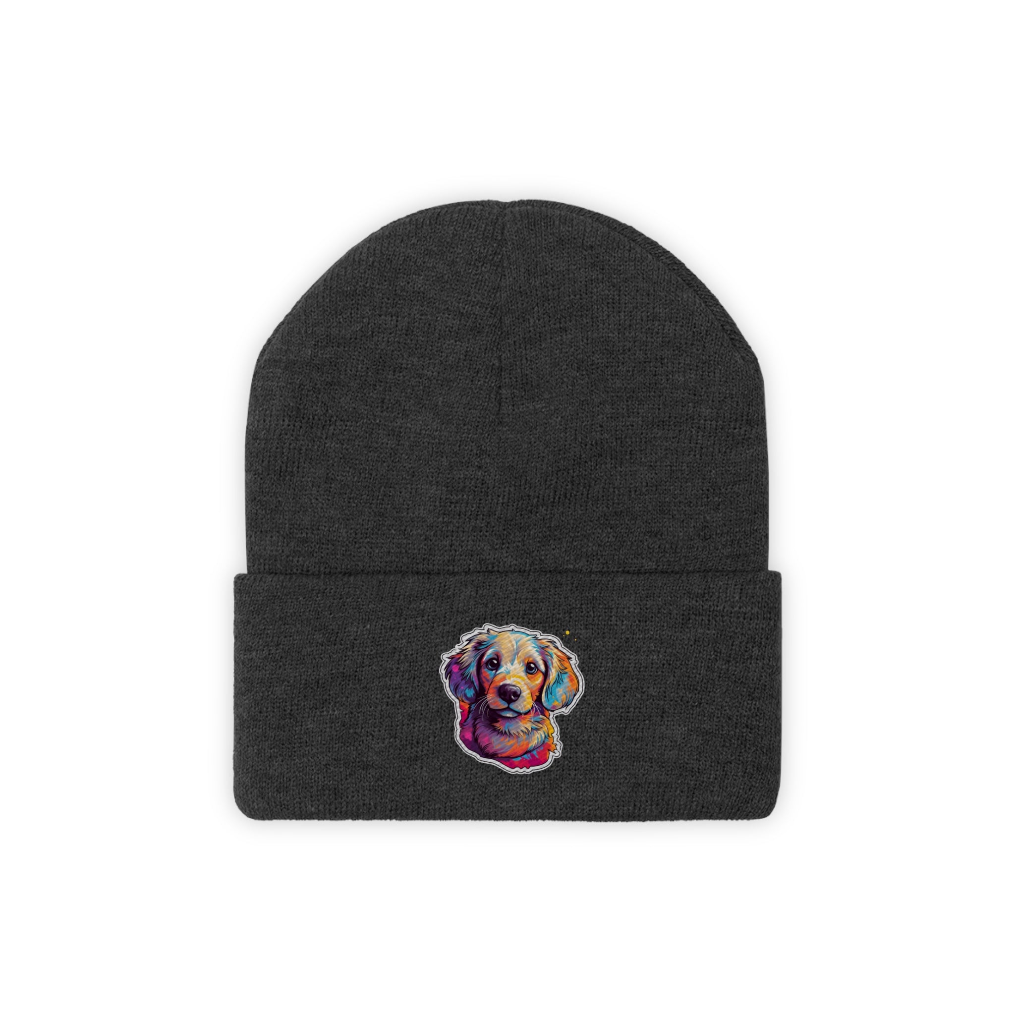 Knit Beanie - Puppy Pop Art 08