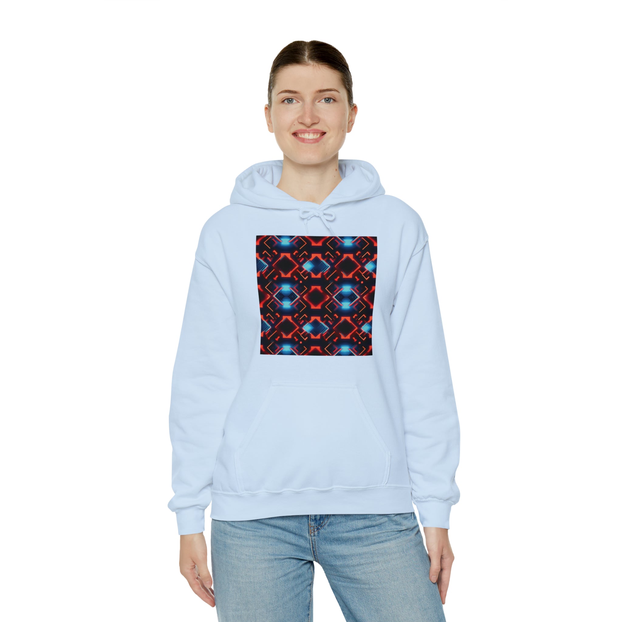 Unisex Heavy Blend™ Hooded Sweatshirt - Abstract Neon Designs 07