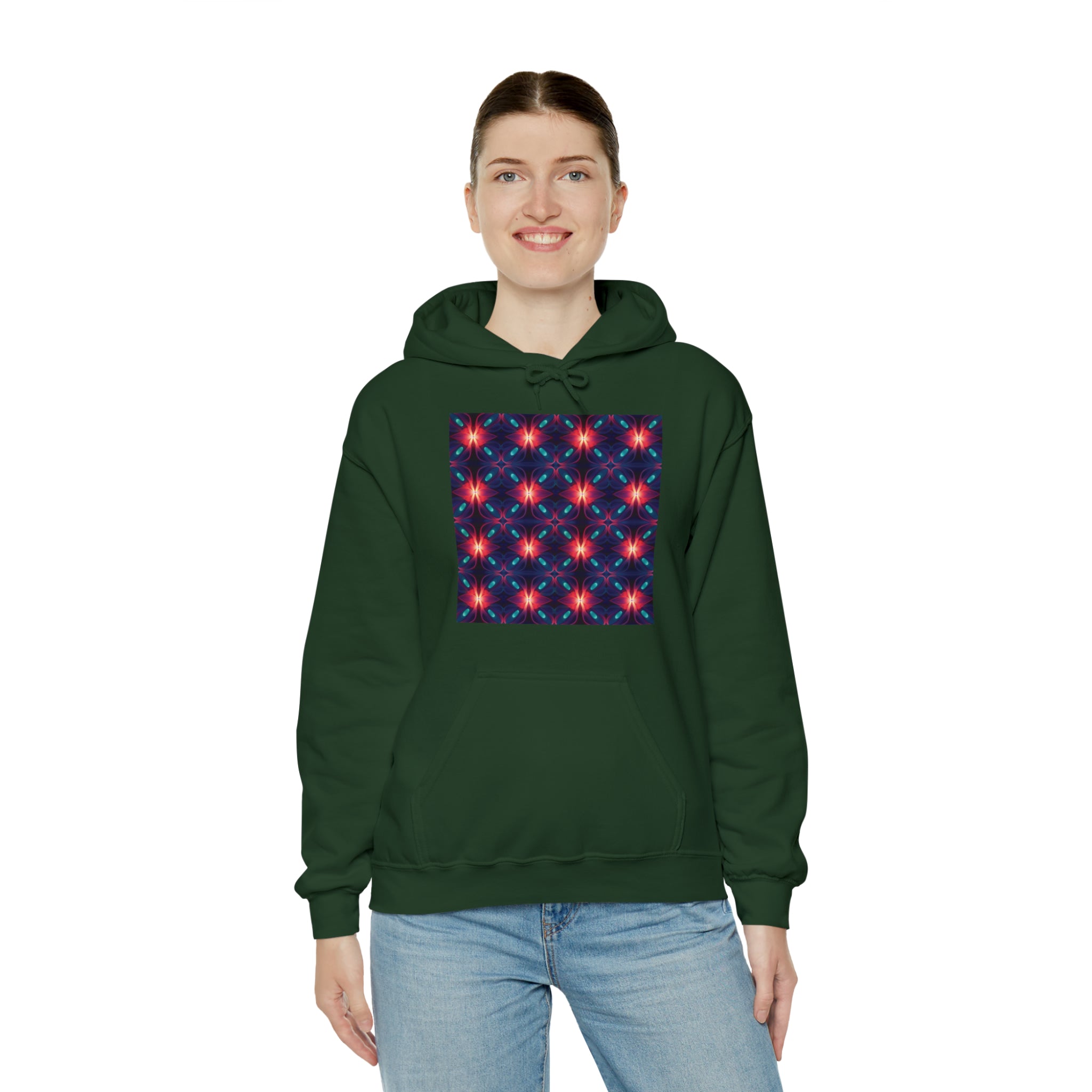 Unisex Heavy Blend™ Hooded Sweatshirt - Abstract Neon Designs 04