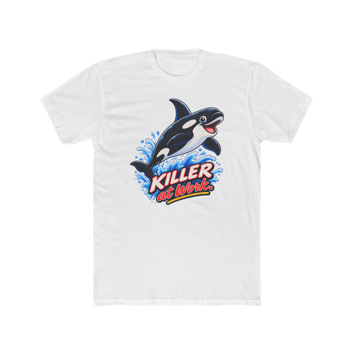 Men's Cotton Crew Tee - Science collection - Killer Whale (Orca) at Work