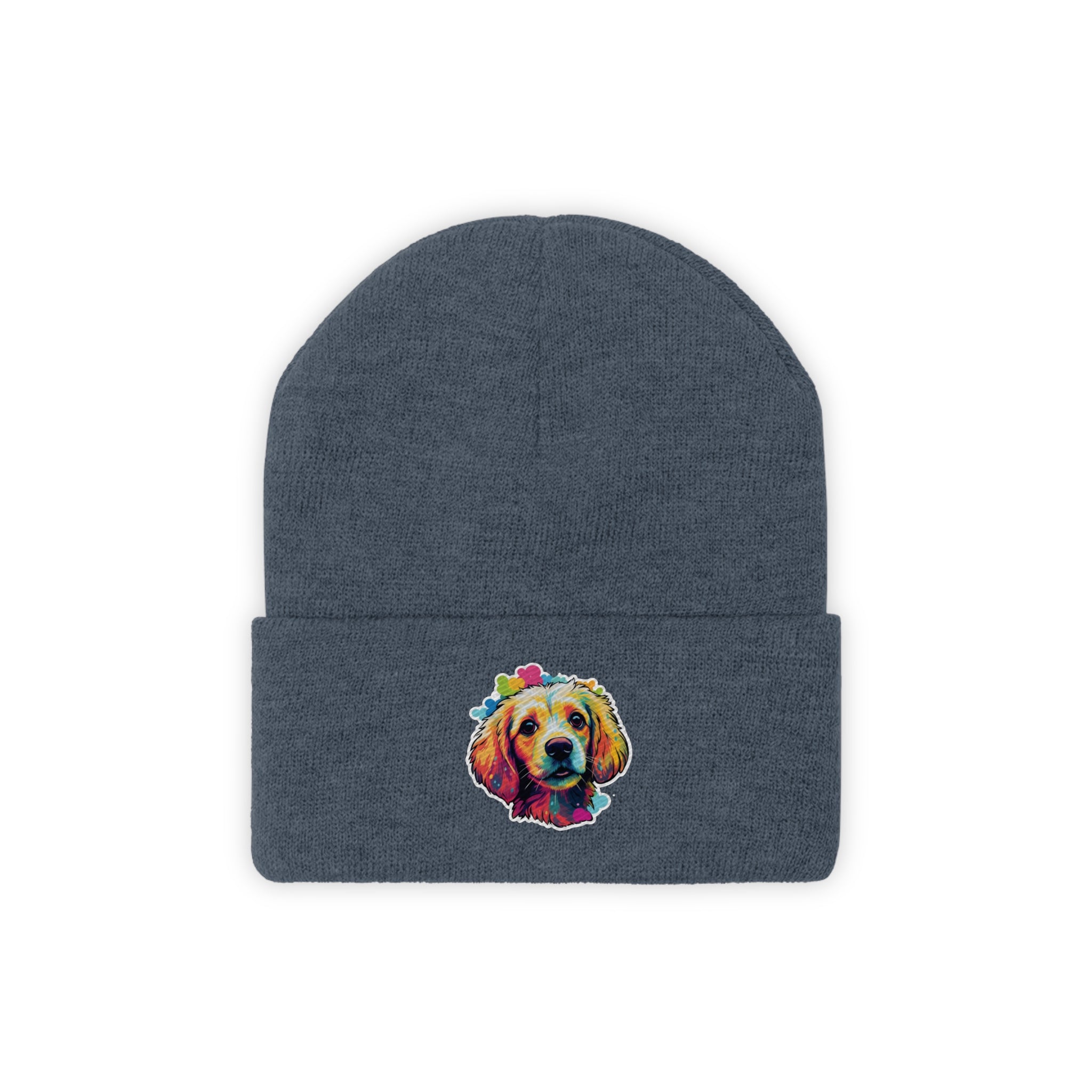 Knit Beanie - Puppy Pop Art 07
