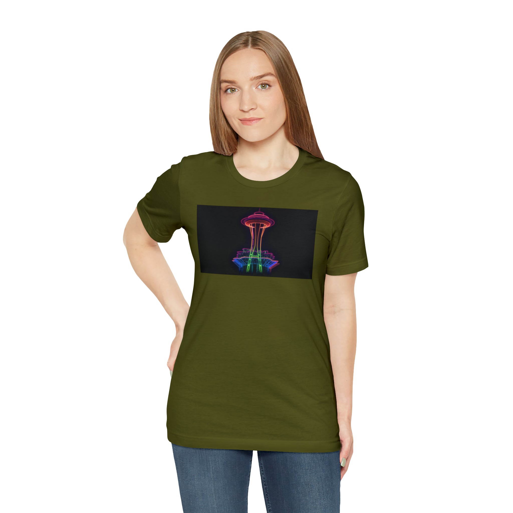 Unisex Jersey Short Sleeve Tee - Space Needle, Seattle, USA