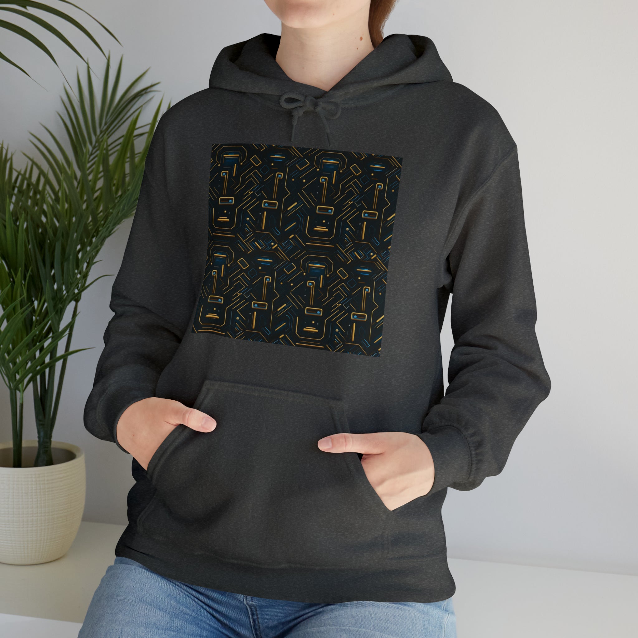Unisex Heavy Blend™ Hooded Sweatshirt - Abstract Neon Designs 05