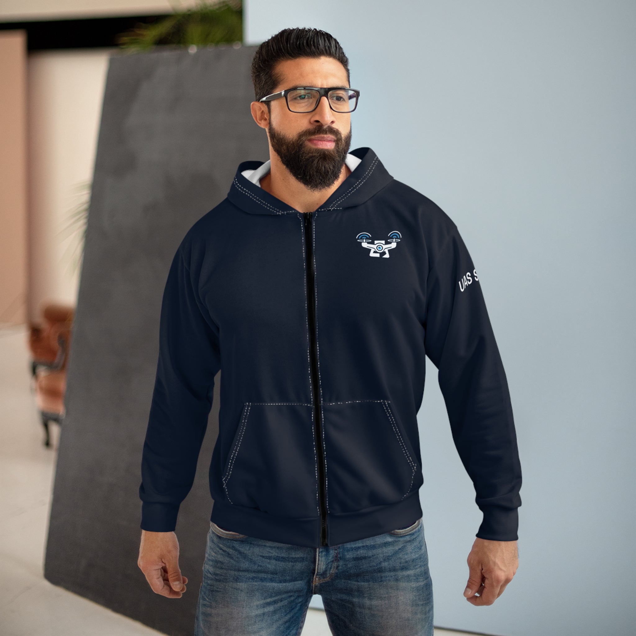 UAS SkyCheck Drone Pilot Zip Hoodie