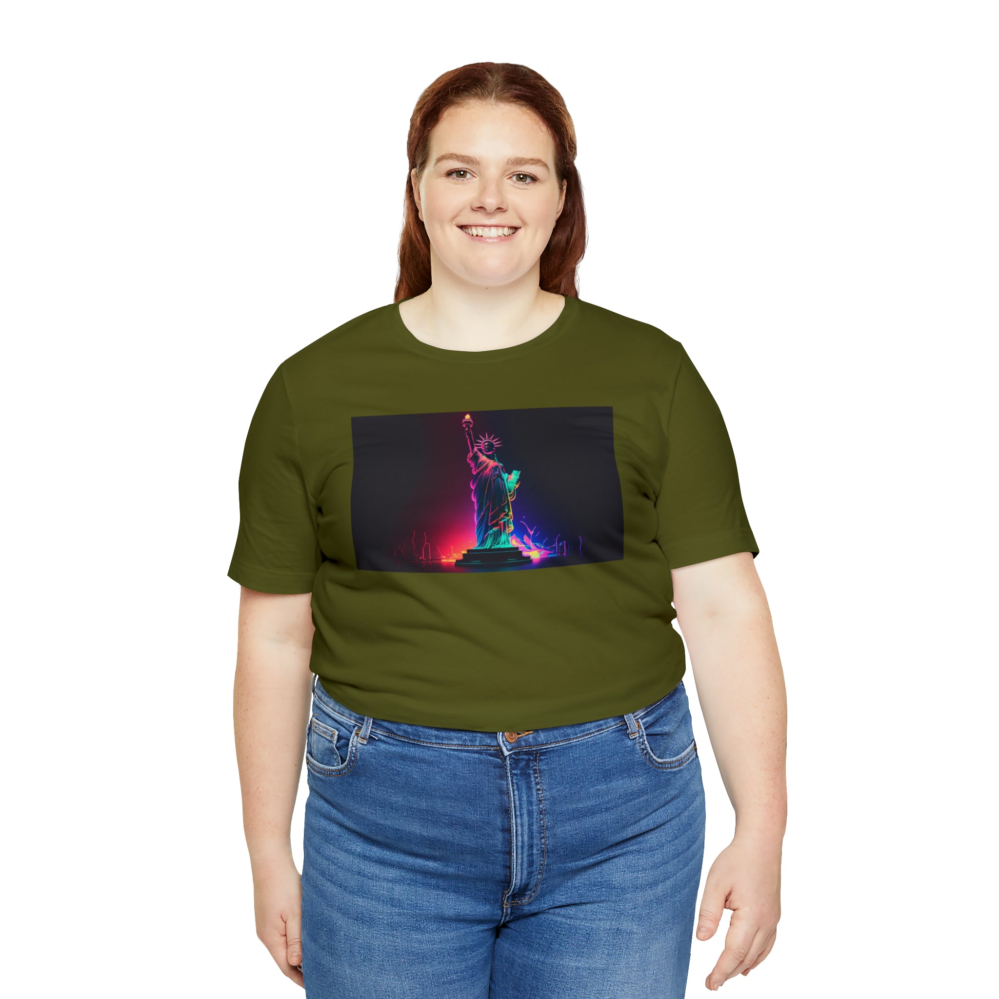 Unisex Jersey Short Sleeve Tee - Statue of Liberty, New York, USA