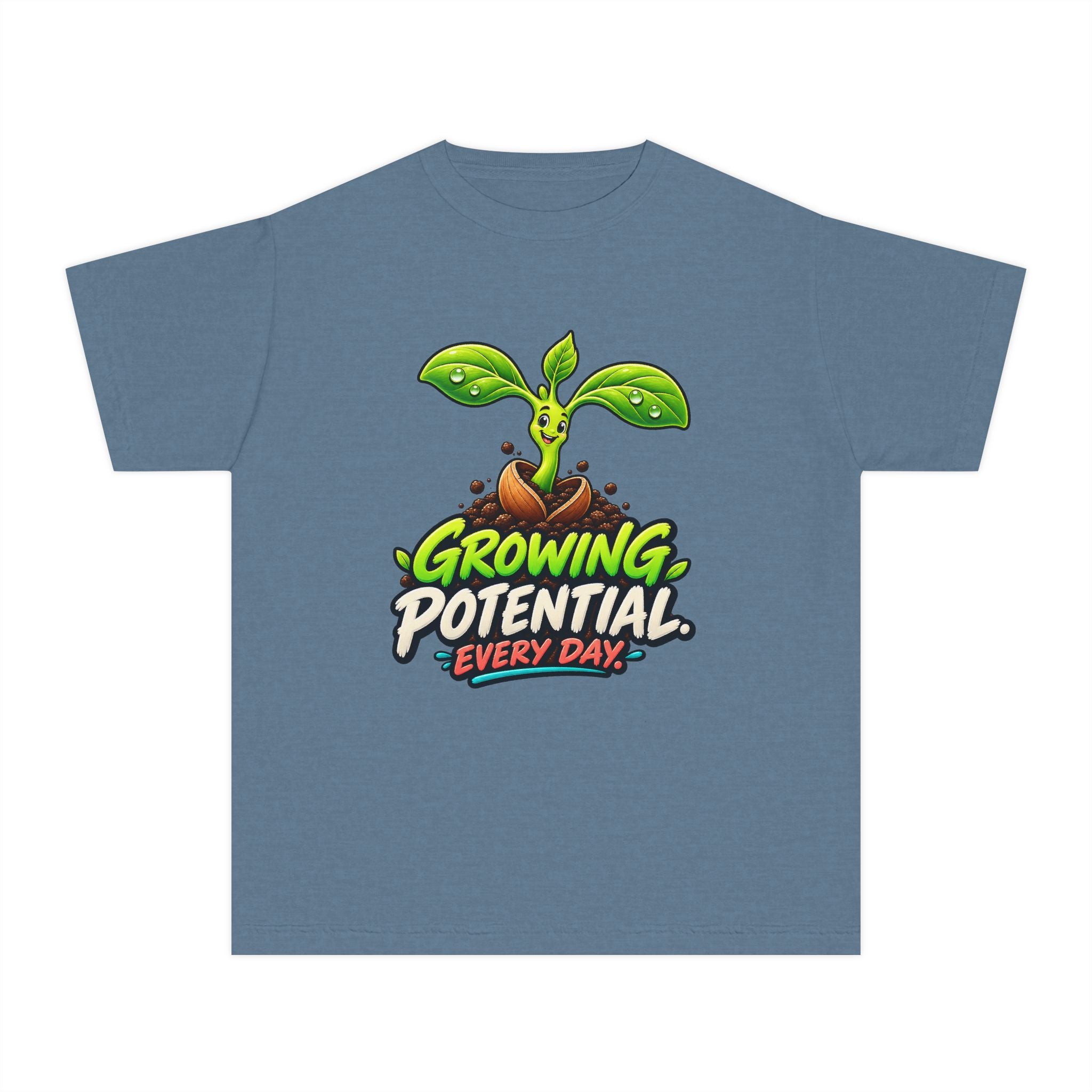 Youth Midweight Cotton Tee - Growing Seedling