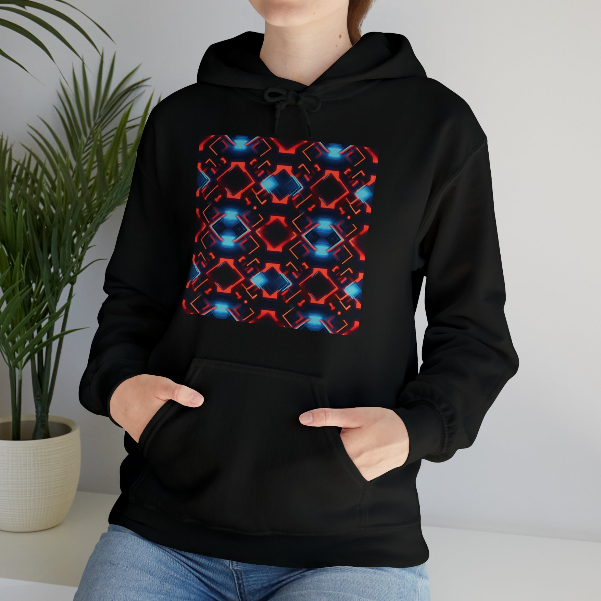 Unisex Heavy Blend™ Hooded Sweatshirt - Abstract Neon Designs 07