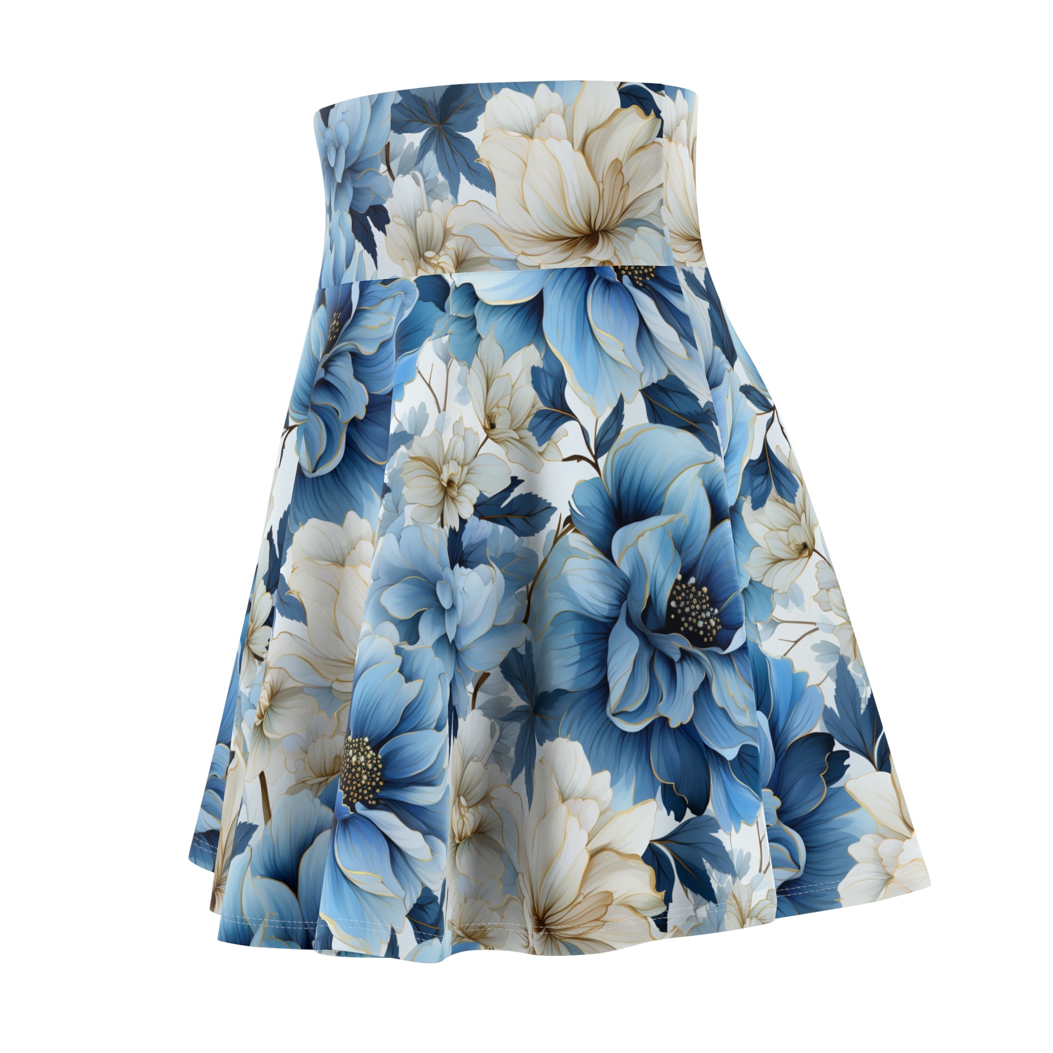 Women's Skater Skirt (AOP) - Seamless Watercolor Designs 02