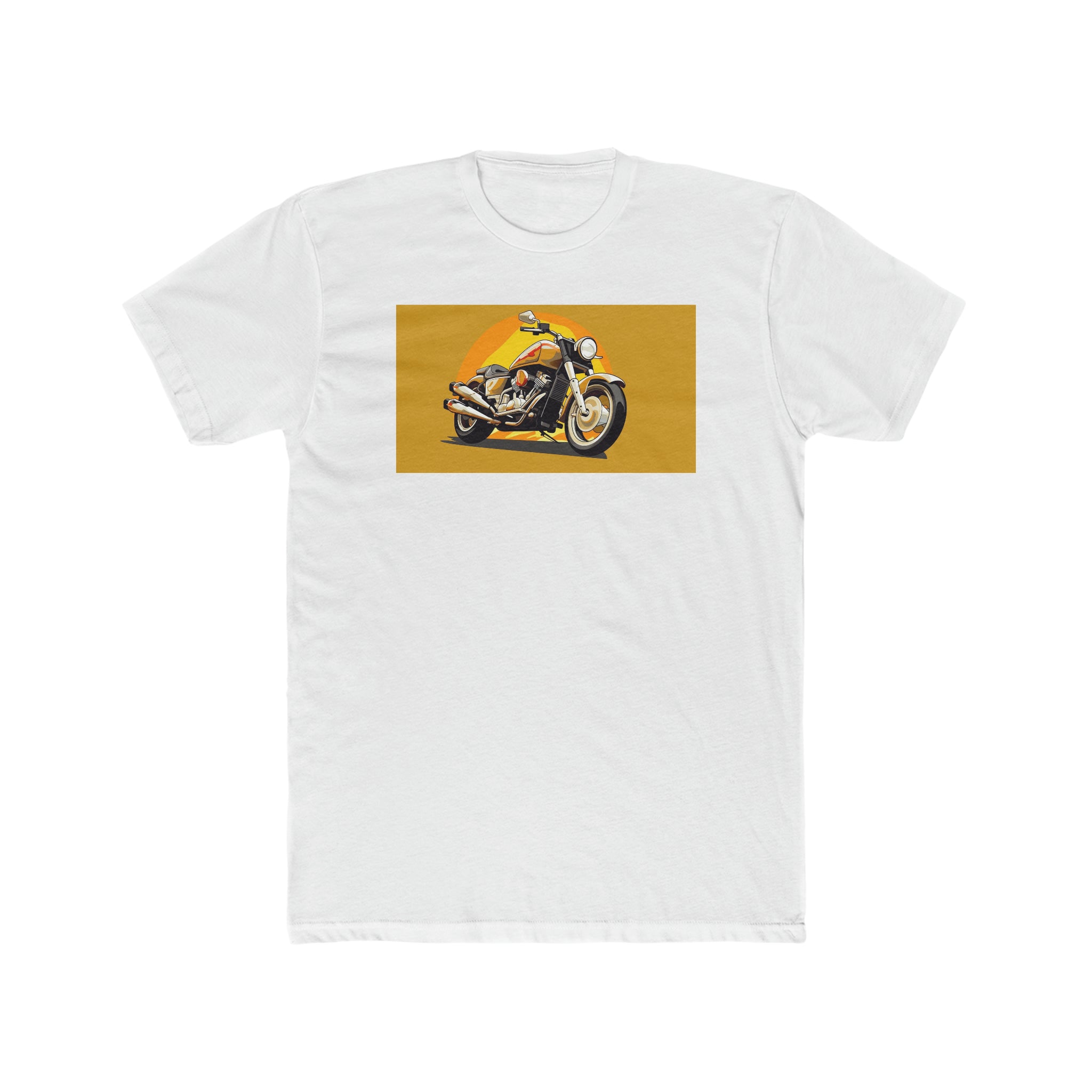 Men's Cotton Crew Tee - Pop Art - Motorcycle 02