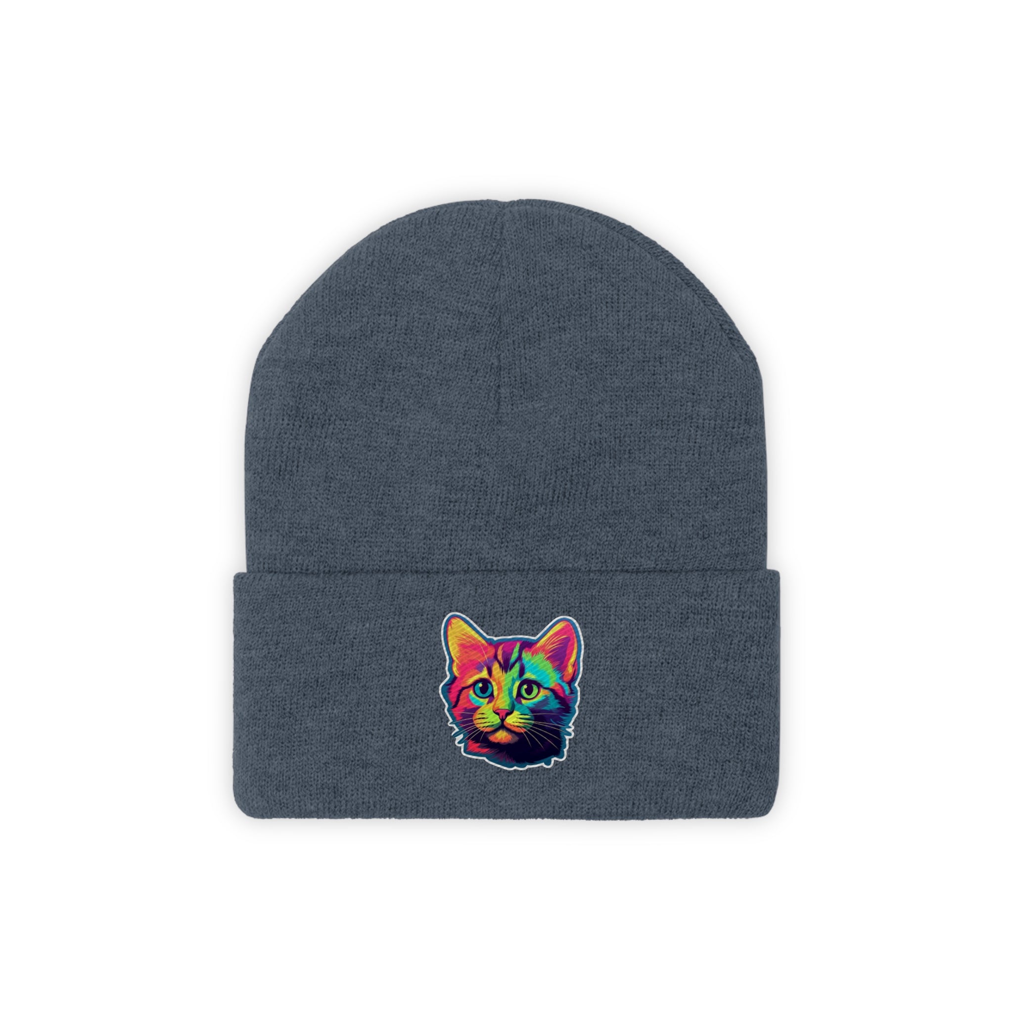 Knit Beanie - Kitten Pop Art 07