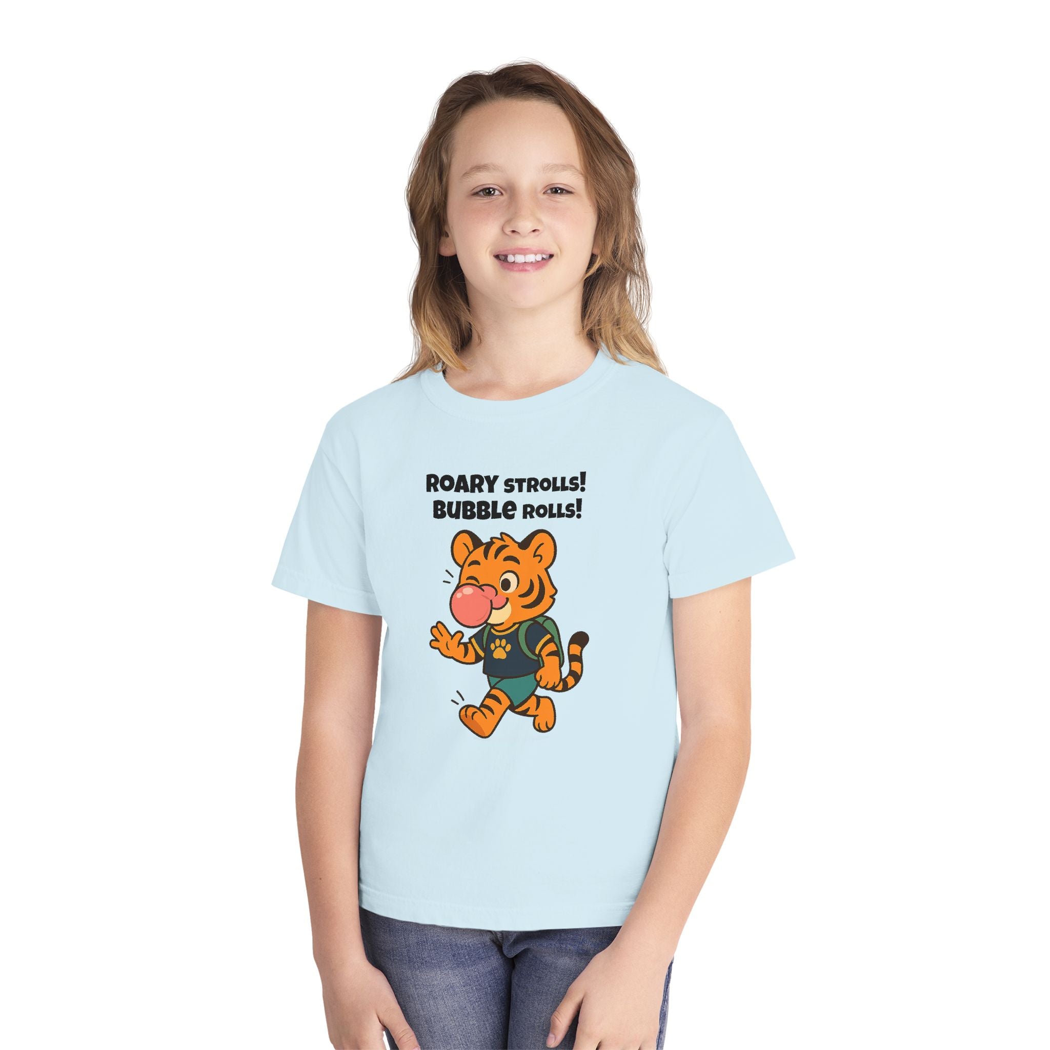 Youth Midweight Cotton Tee - Roary's Bubblegum Time