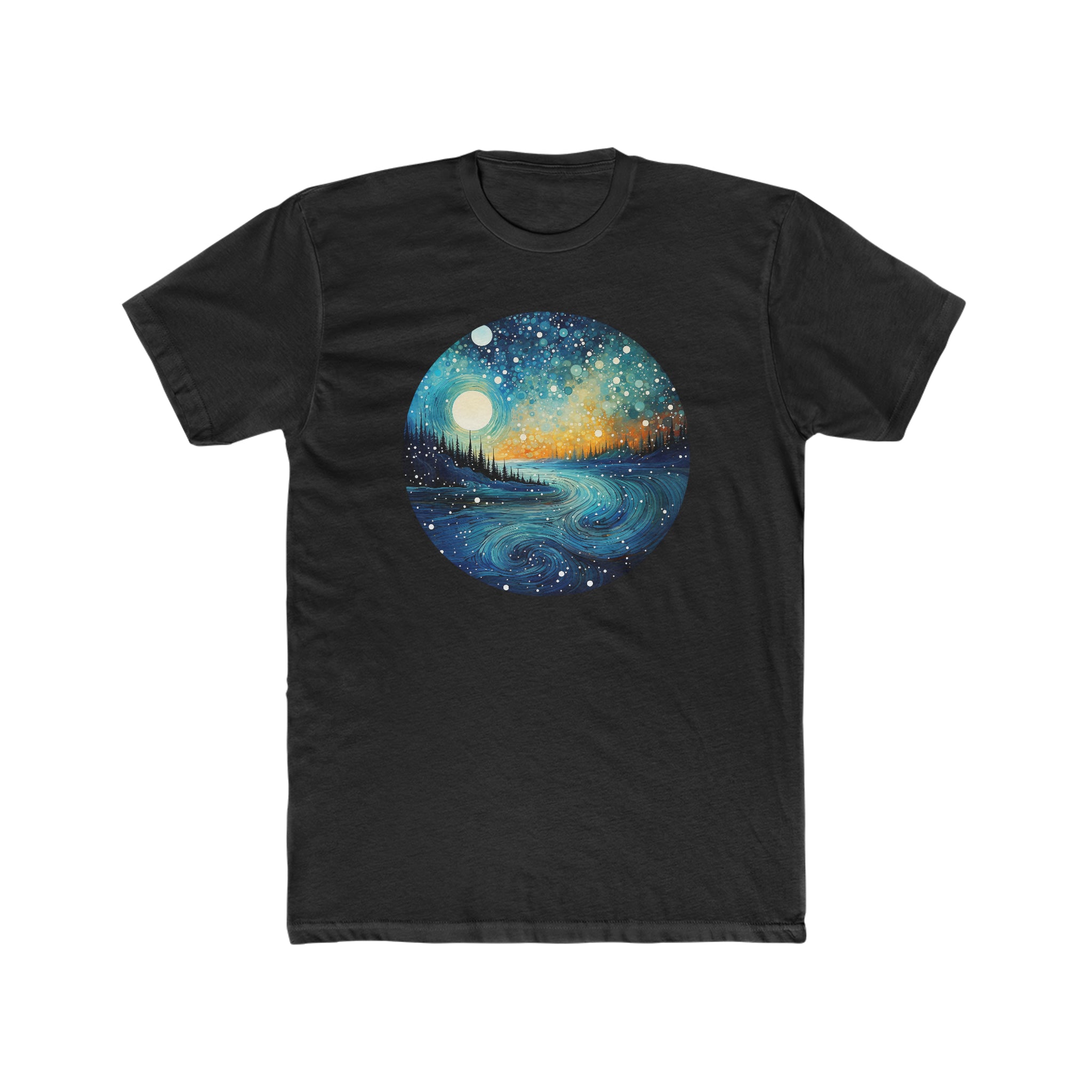 Men's Cotton Crew Tee - Pointillism Designs 05