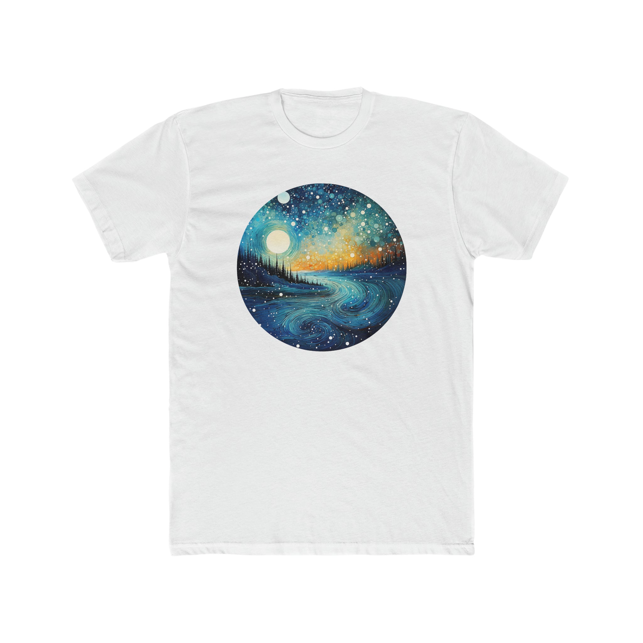 Men's Cotton Crew Tee - Pointillism Designs 05