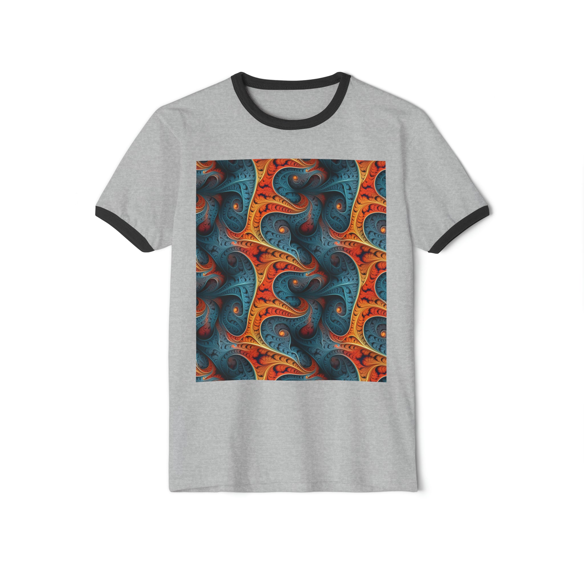 Unisex Cotton Ringer T-Shirt - Abstract Designs 01